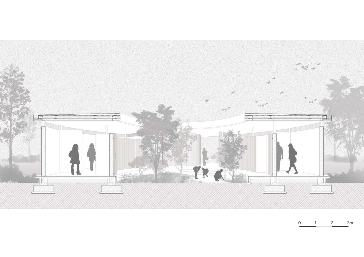 BIM建筑|梁子湖长岭渡口景观公厕 / 原榀建筑