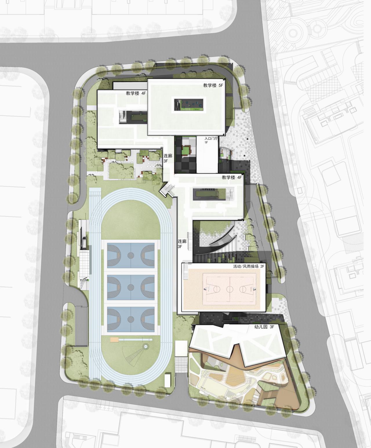 BIM建筑|杭州师范大学附属竞潮小学及幼儿园 / UA尤安设计