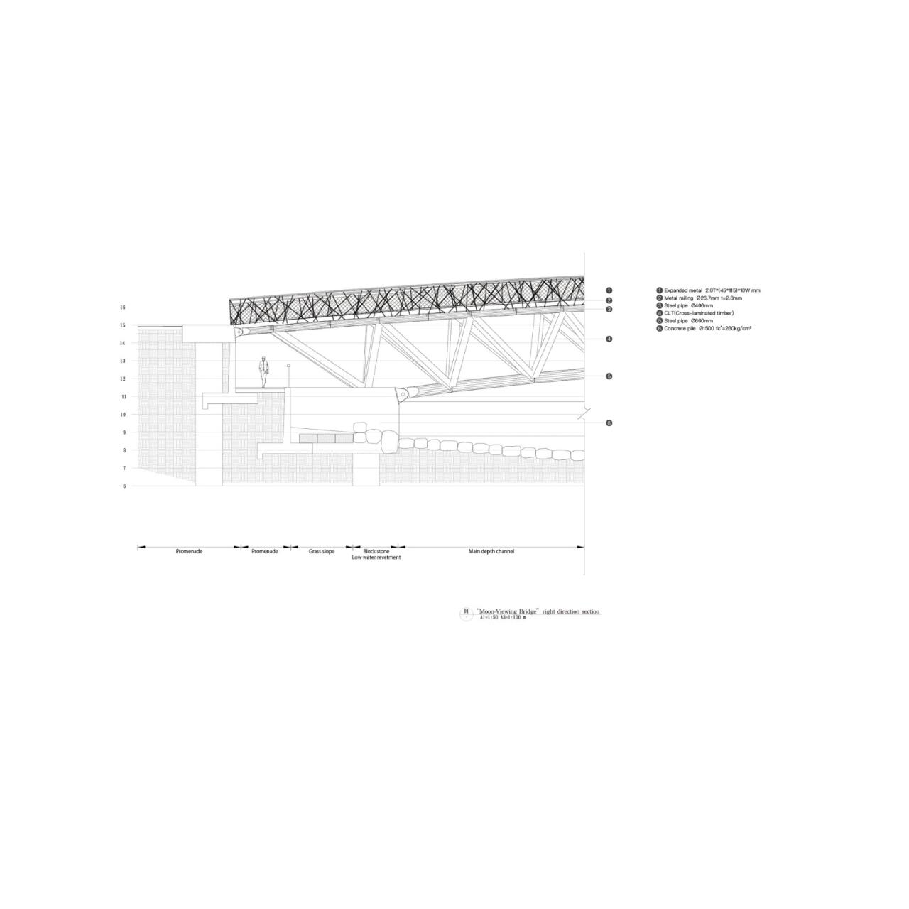 BIM建筑|月见桥 / HWCA Huai-Wen Chang Architect