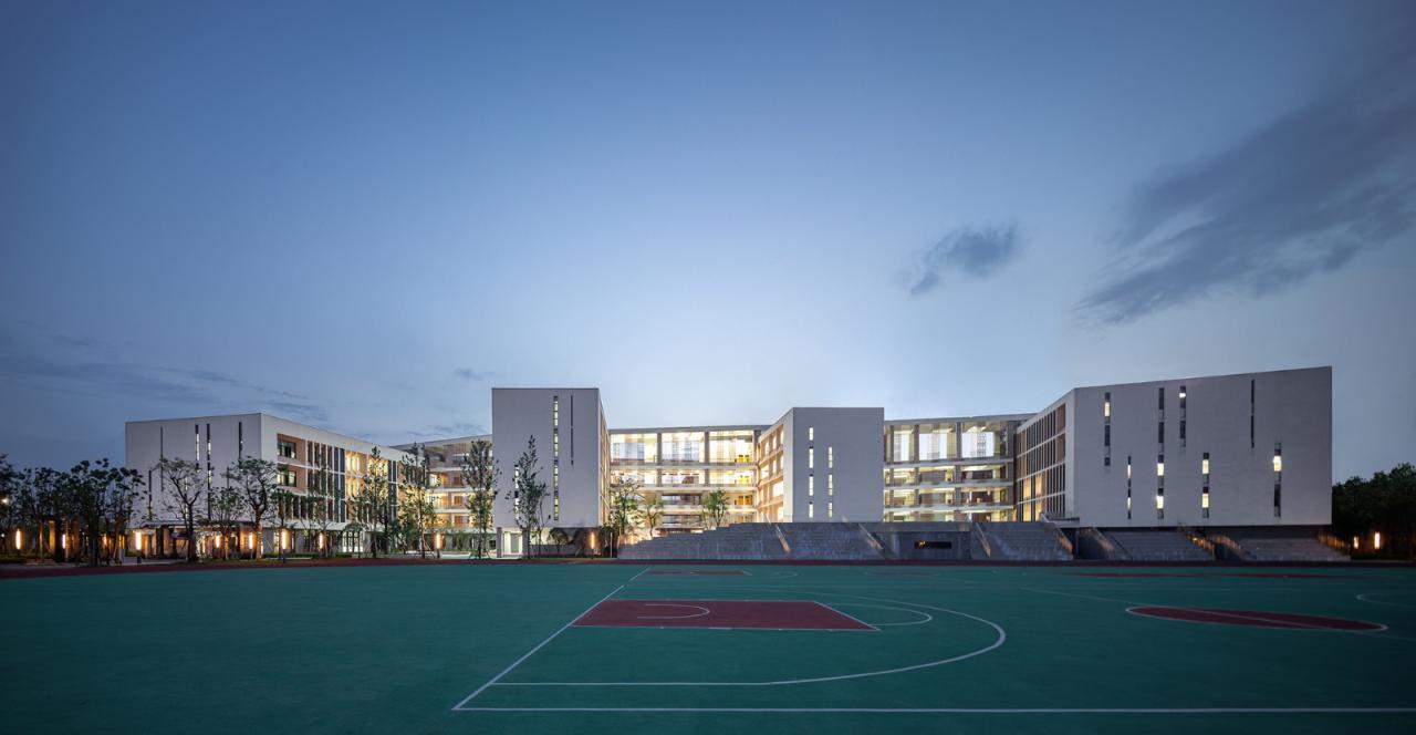 BIM建筑|开放式教育园林——宁波万科潘火实验中学 / UA尤安设计