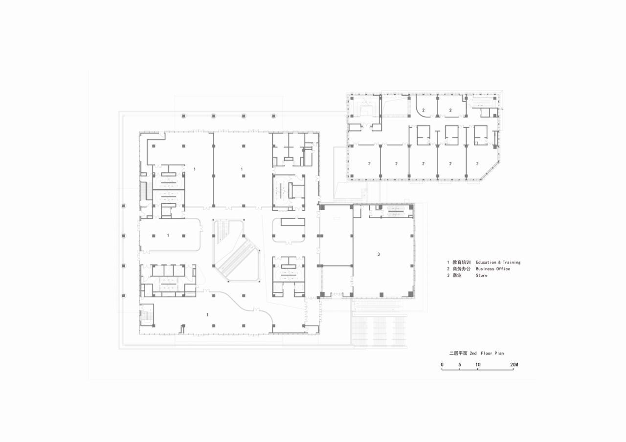 BIM建筑|一站式全民教育综合体：翼立方教育发展中心 / 简和工作室