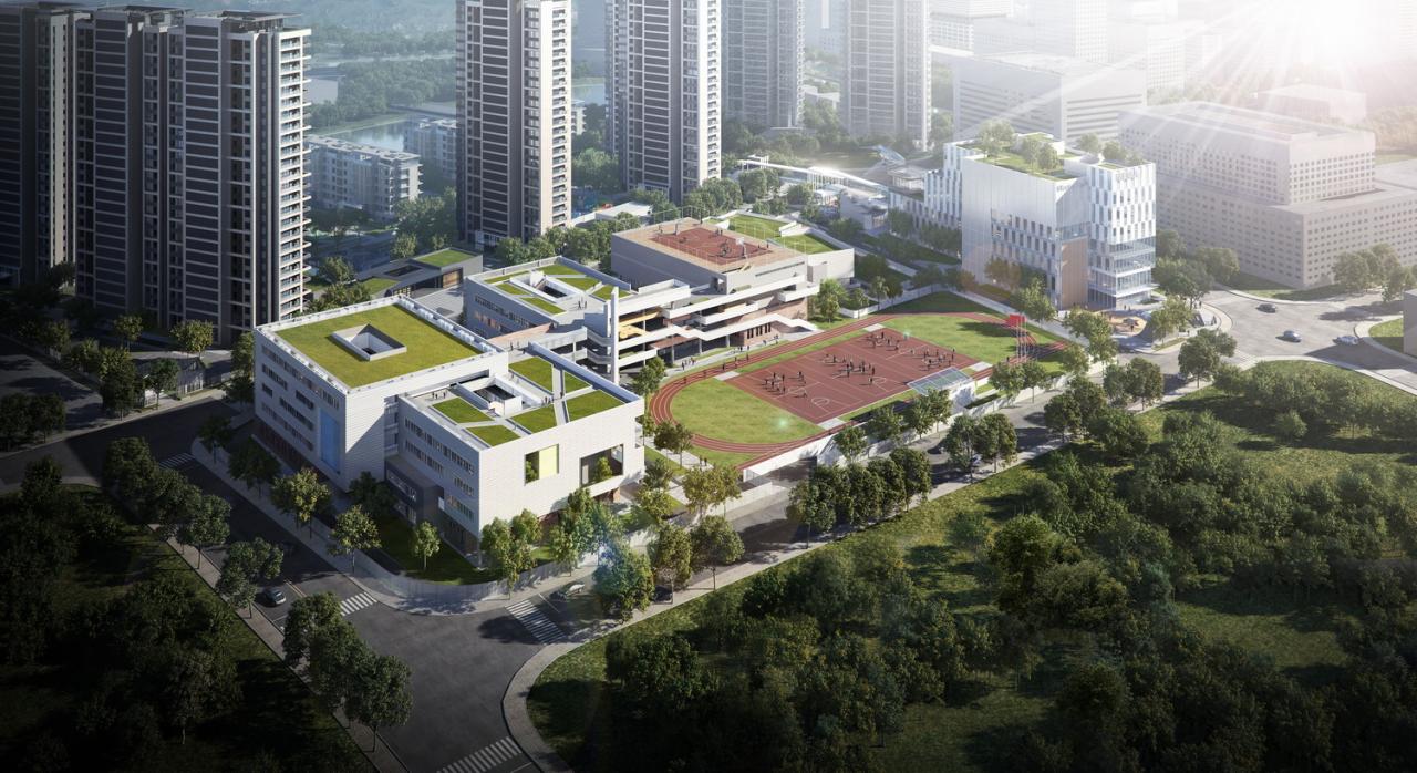 BIM建筑|杭州师范大学附属竞潮小学及幼儿园 / UA尤安设计