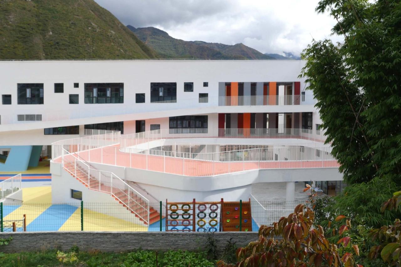 BIM建筑|九寨沟县启航幼儿园 / 东意建筑