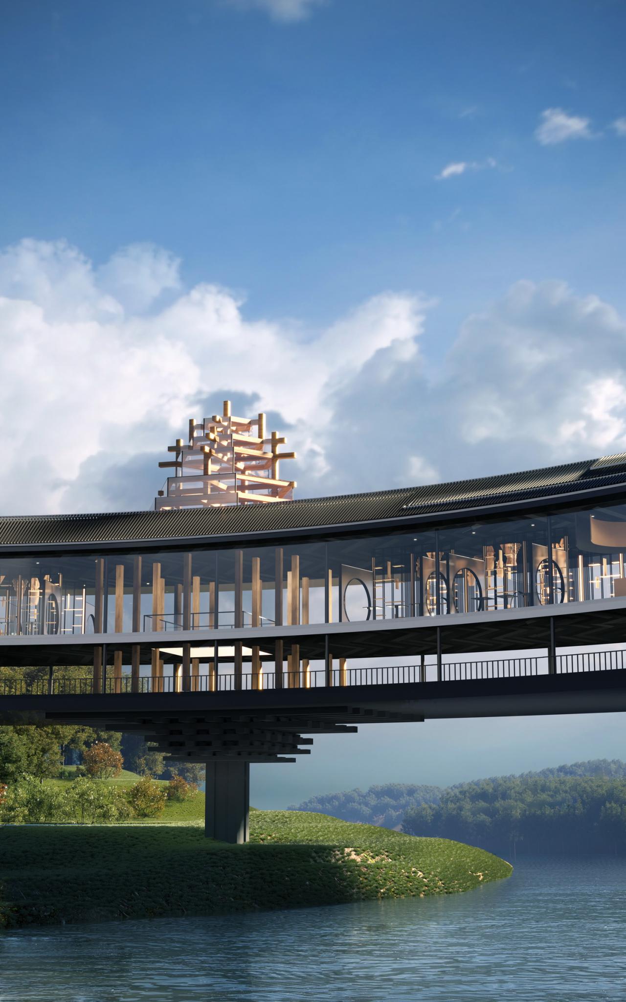 BIM建筑|风雨环屋——三江县洲北村文化综合体设计方案 / 外行建筑