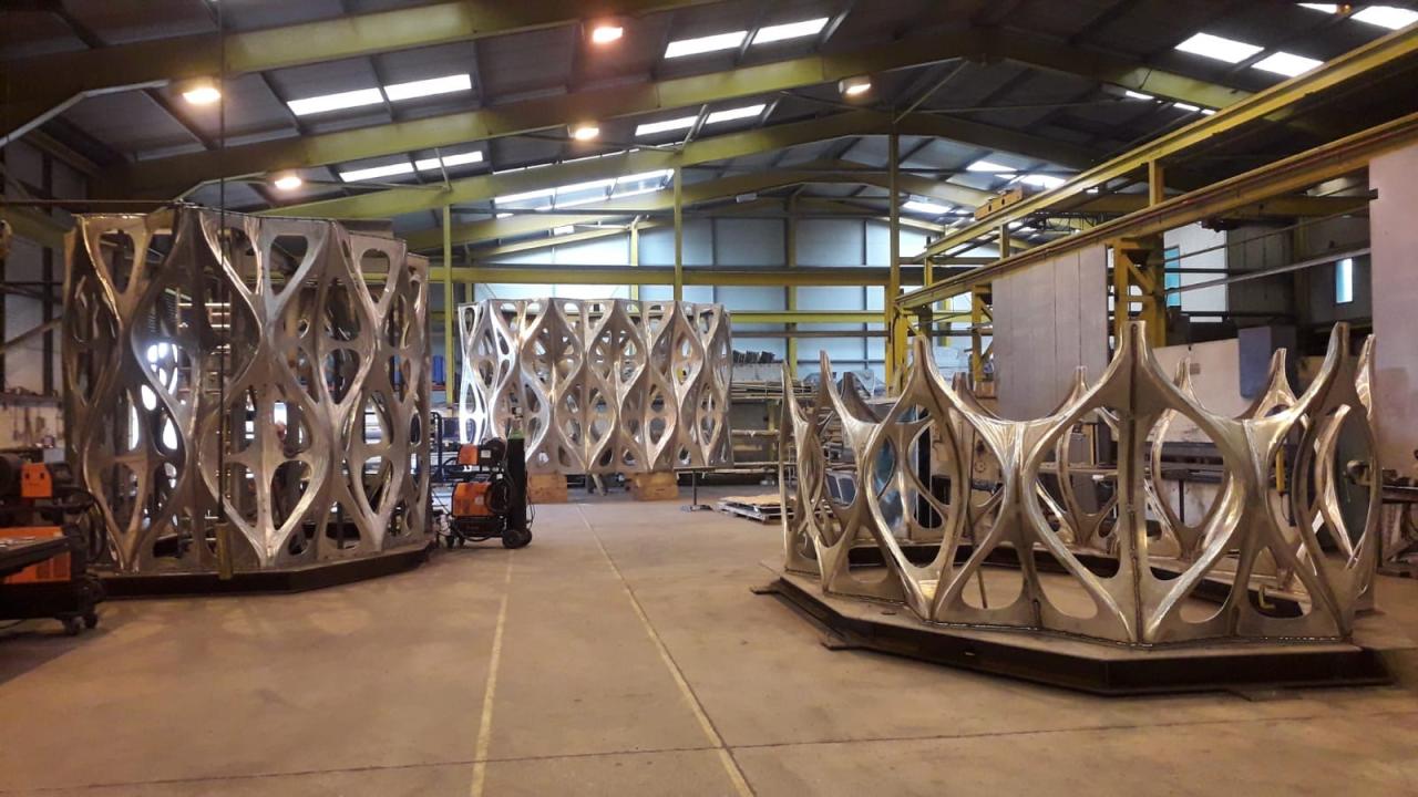 BIM建筑|结构创新：‘壳层镂空’光之塔与能量之墙 / Tonkin Liu