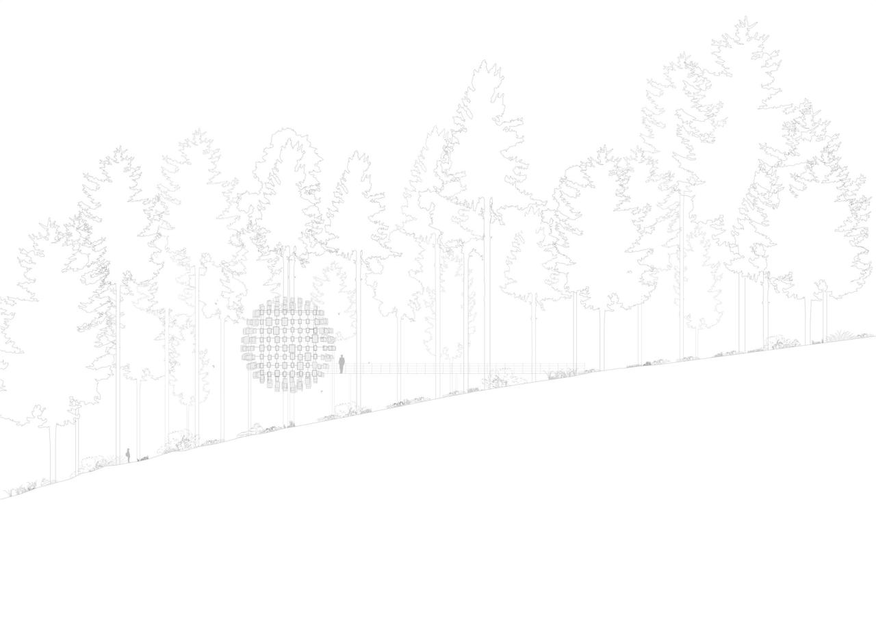 BIM建筑|树顶酒店“生物圈” / BIG