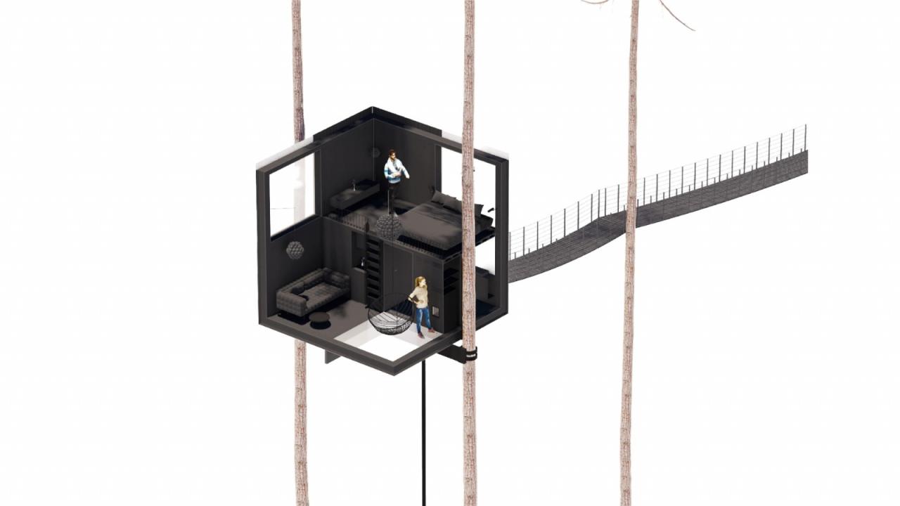 BIM建筑|树顶酒店“生物圈” / BIG