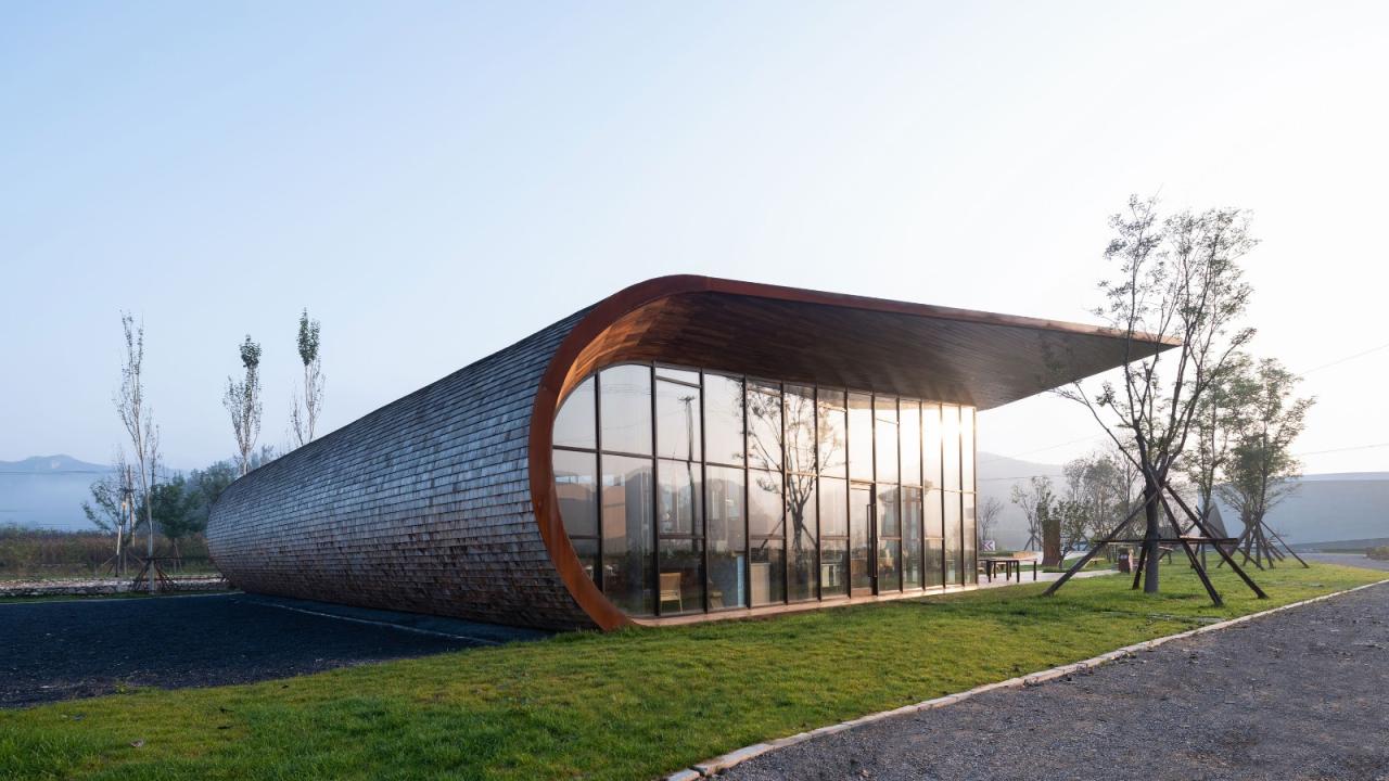 BIM建筑|田岗知行村：田园大讲堂 / 袈蓝建筑