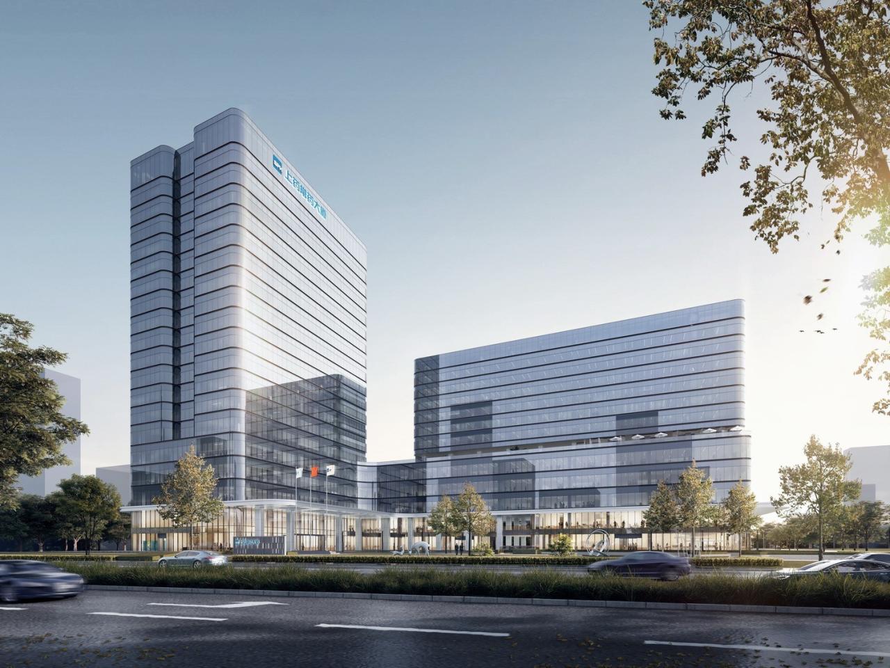 BIM建筑|龙头药企公园式总部办公·上药常药商务中心 / 简和建筑