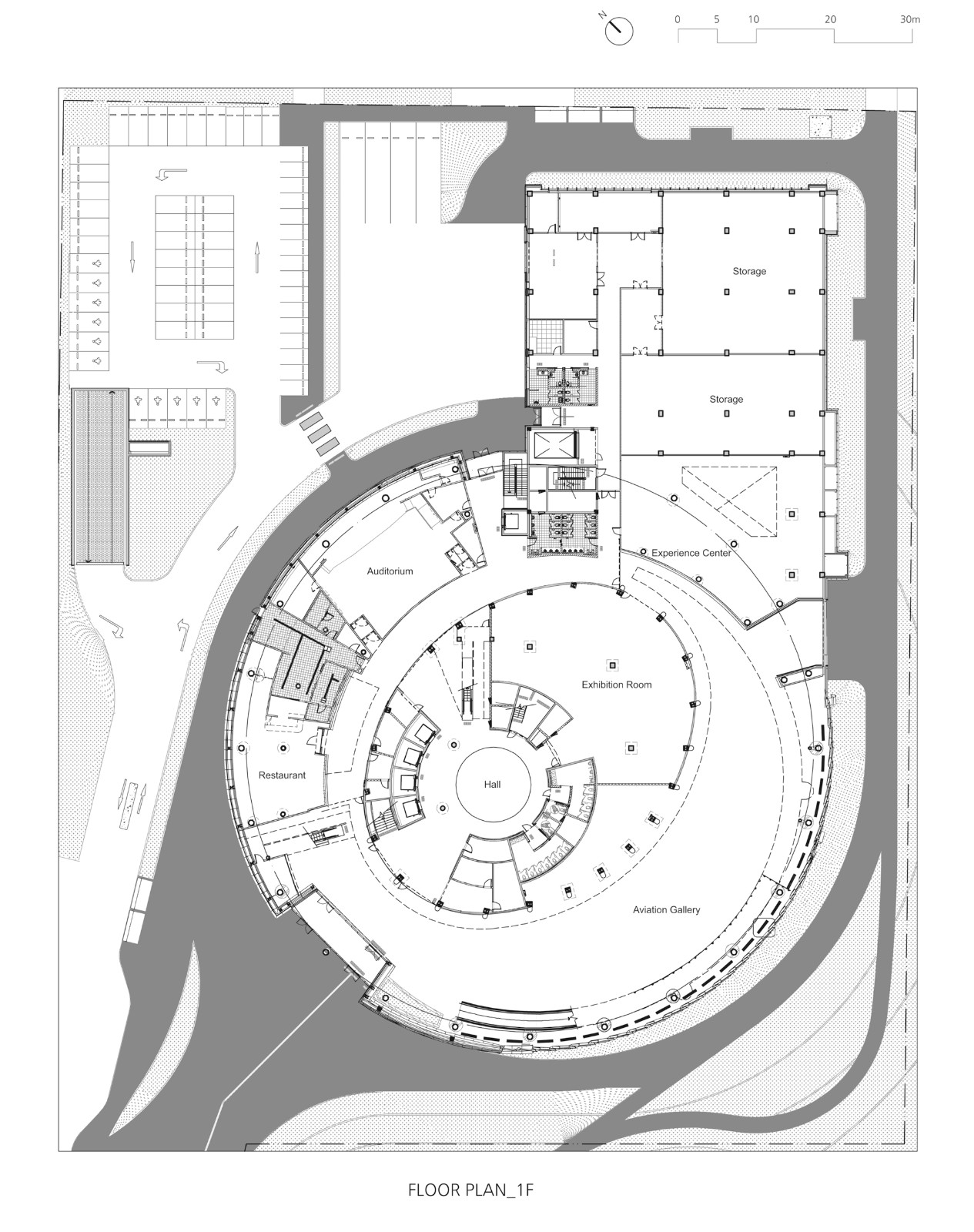 BIM建筑|地面‘涡轮机’，韩国国立航空博物馆 / Haeahn Architecture