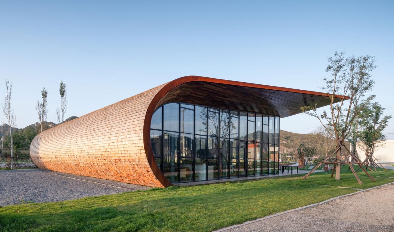 BIM建筑|田岗知行村：田园大讲堂 / 袈蓝建筑