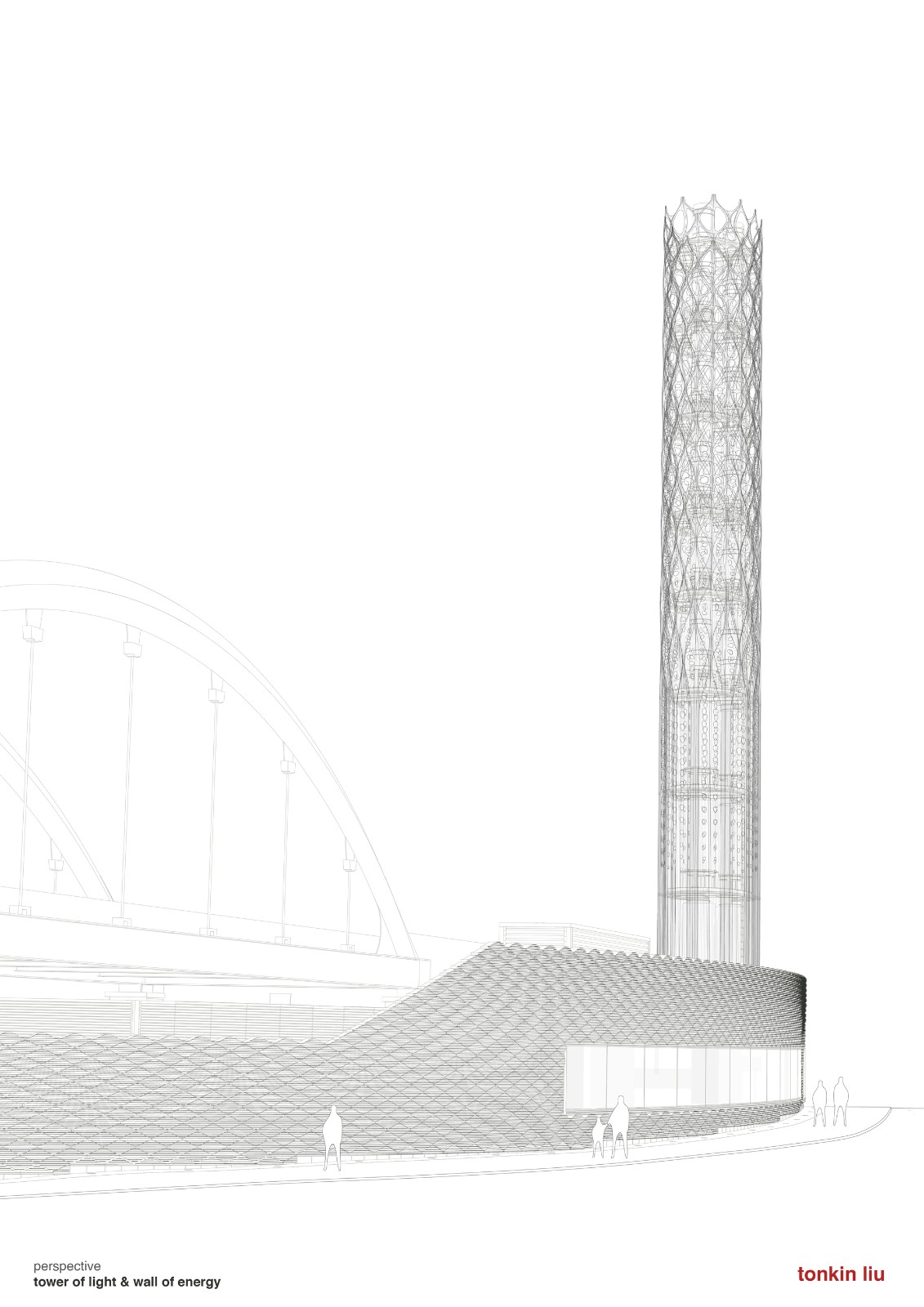 BIM建筑|结构创新：‘壳层镂空’光之塔与能量之墙 / Tonkin Liu
