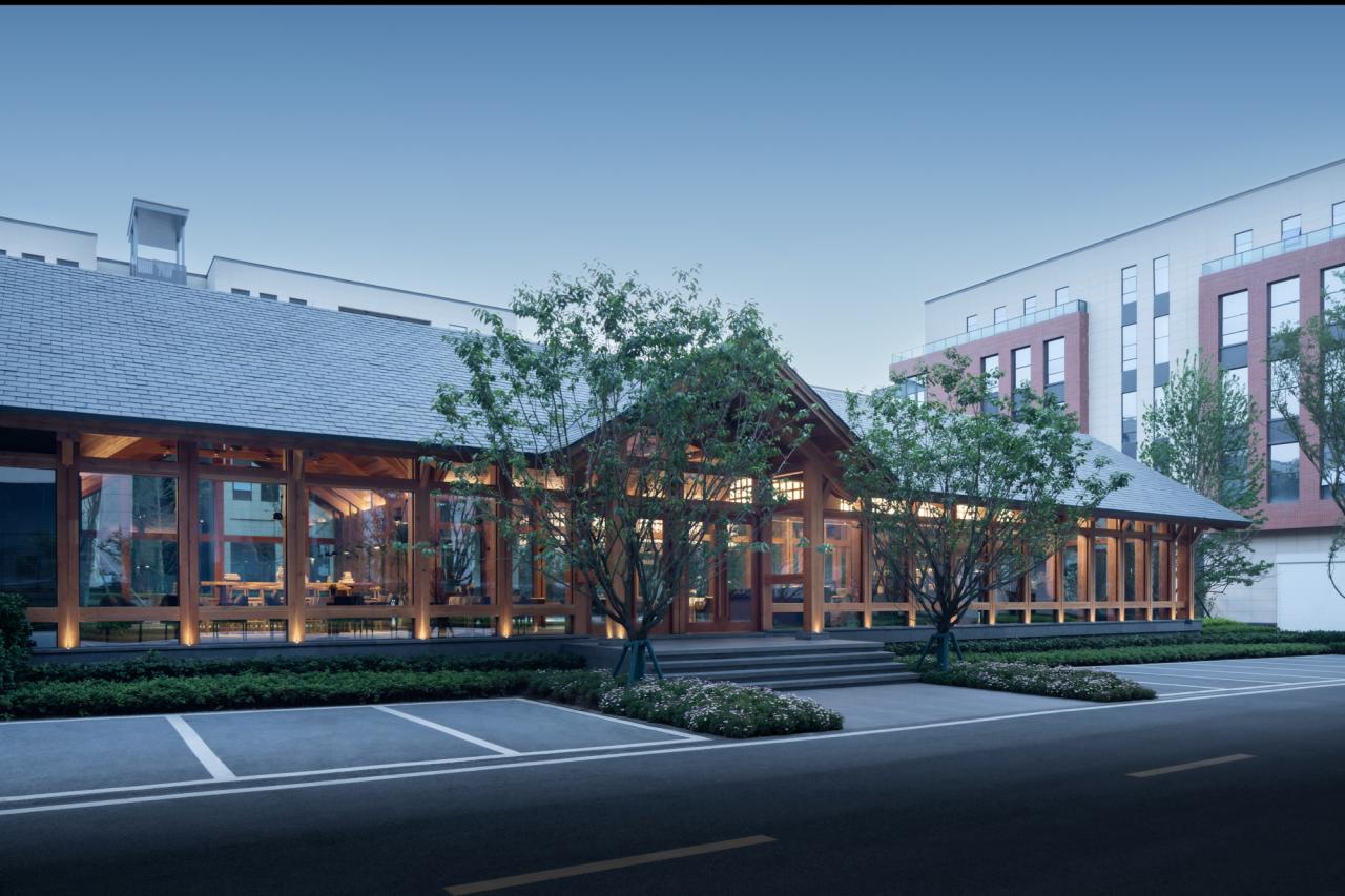 BIM建筑|谦逊朴实，但精工细琢的“暖建筑”：大地国际生命科学园咖啡厅 / 隽执科技