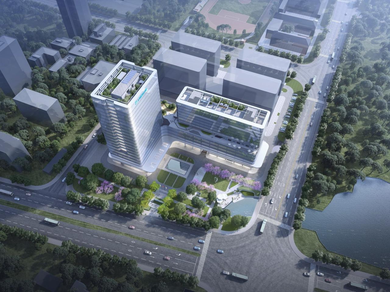 BIM建筑|龙头药企公园式总部办公·上药常药商务中心 / 简和建筑