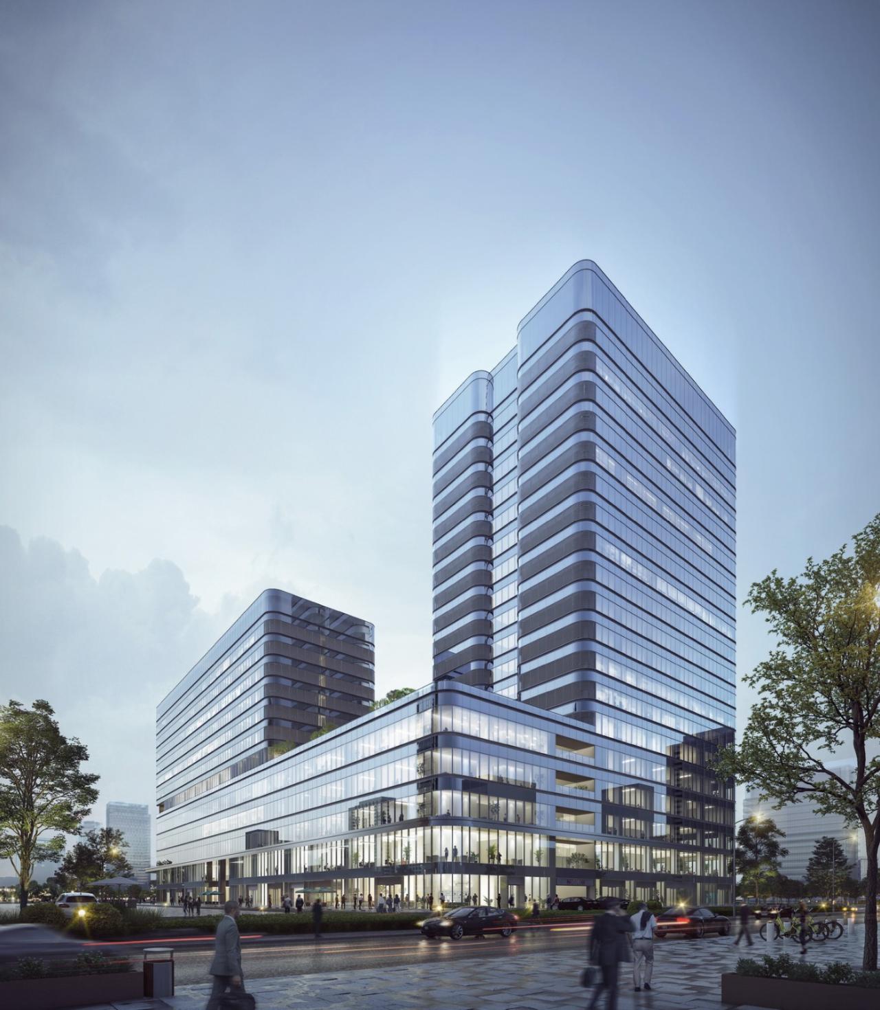 BIM建筑|龙头药企公园式总部办公·上药常药商务中心 / 简和建筑