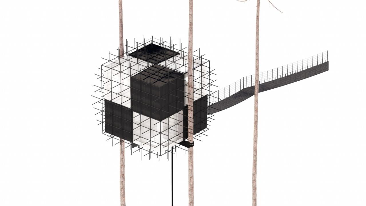 BIM建筑|树顶酒店“生物圈” / BIG