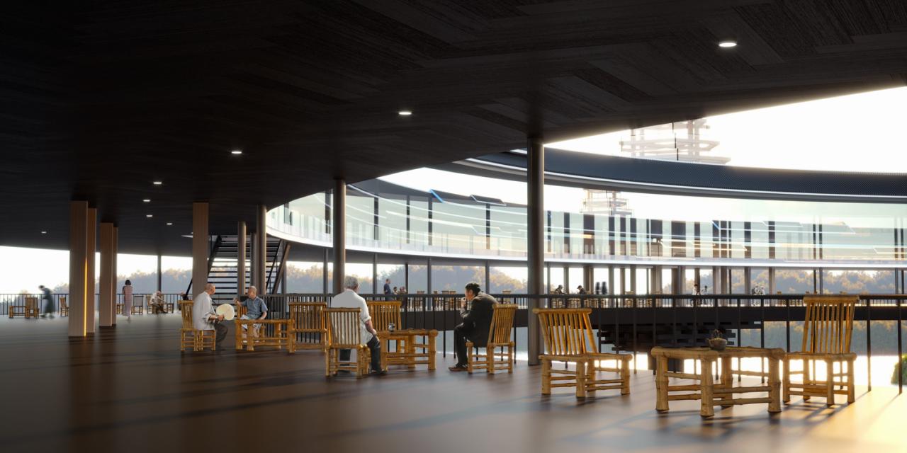 BIM建筑|风雨环屋——三江县洲北村文化综合体设计方案 / 外行建筑