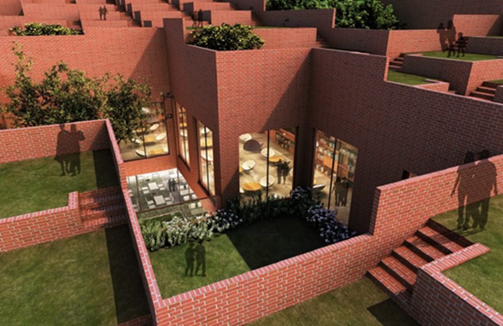 BIM建筑|桑杰·普里设计印度无障碍阶梯式绿色屋顶