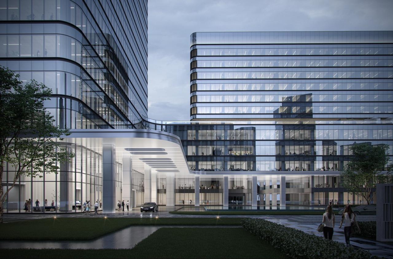 BIM建筑|龙头药企公园式总部办公·上药常药商务中心 / 简和建筑