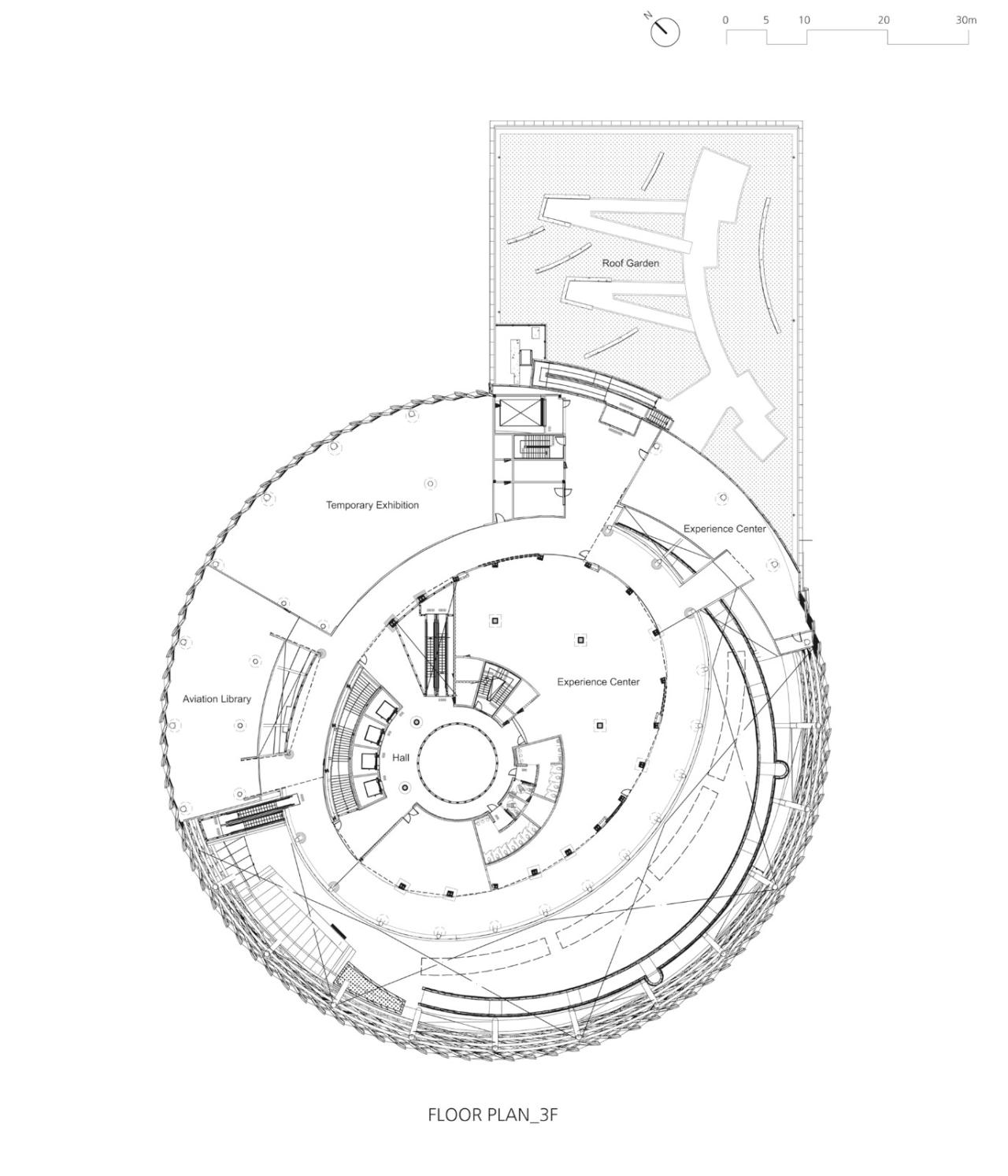 BIM建筑|地面‘涡轮机’，韩国国立航空博物馆 / Haeahn Architecture
