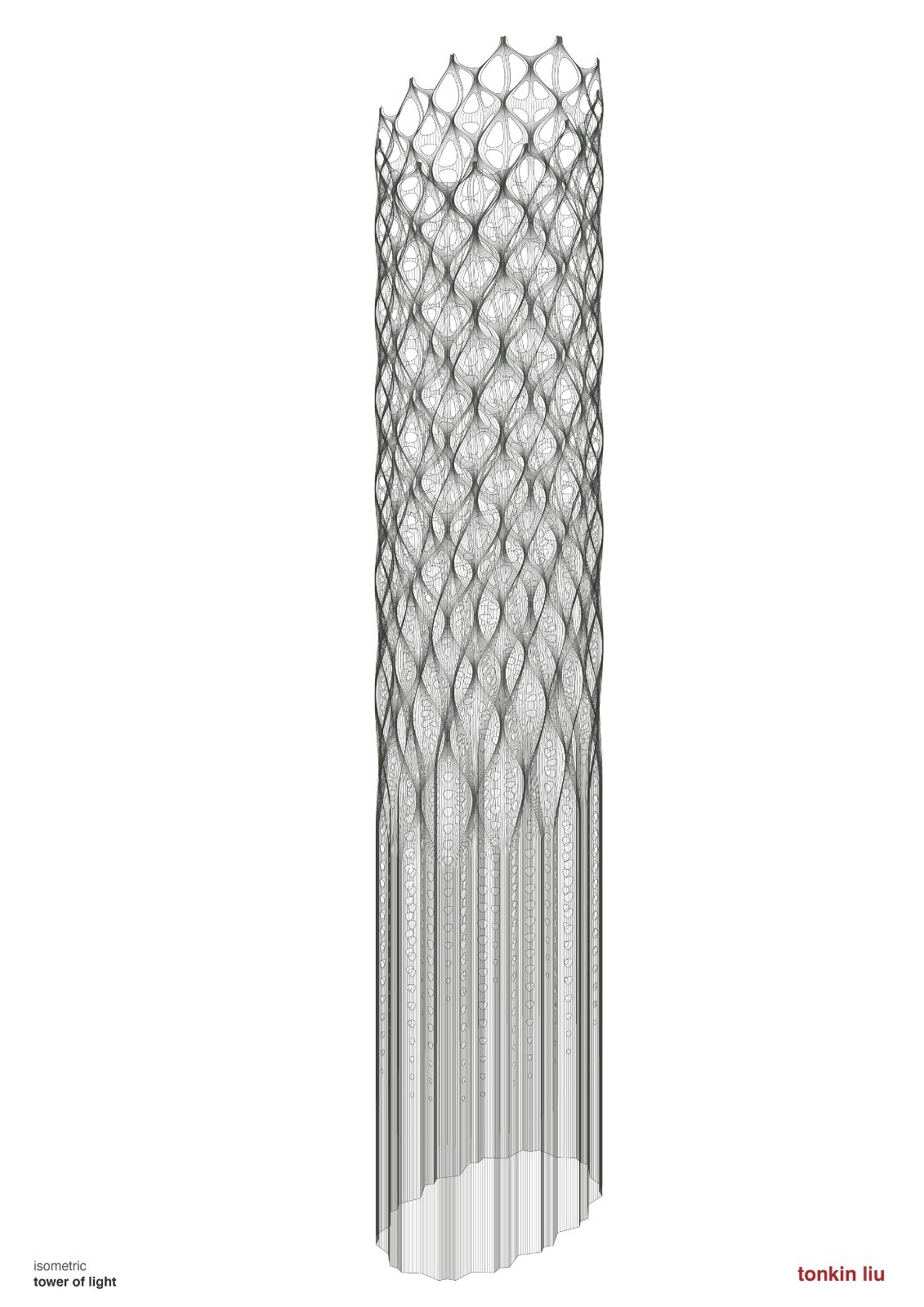 BIM建筑|结构创新：‘壳层镂空’光之塔与能量之墙 / Tonkin Liu