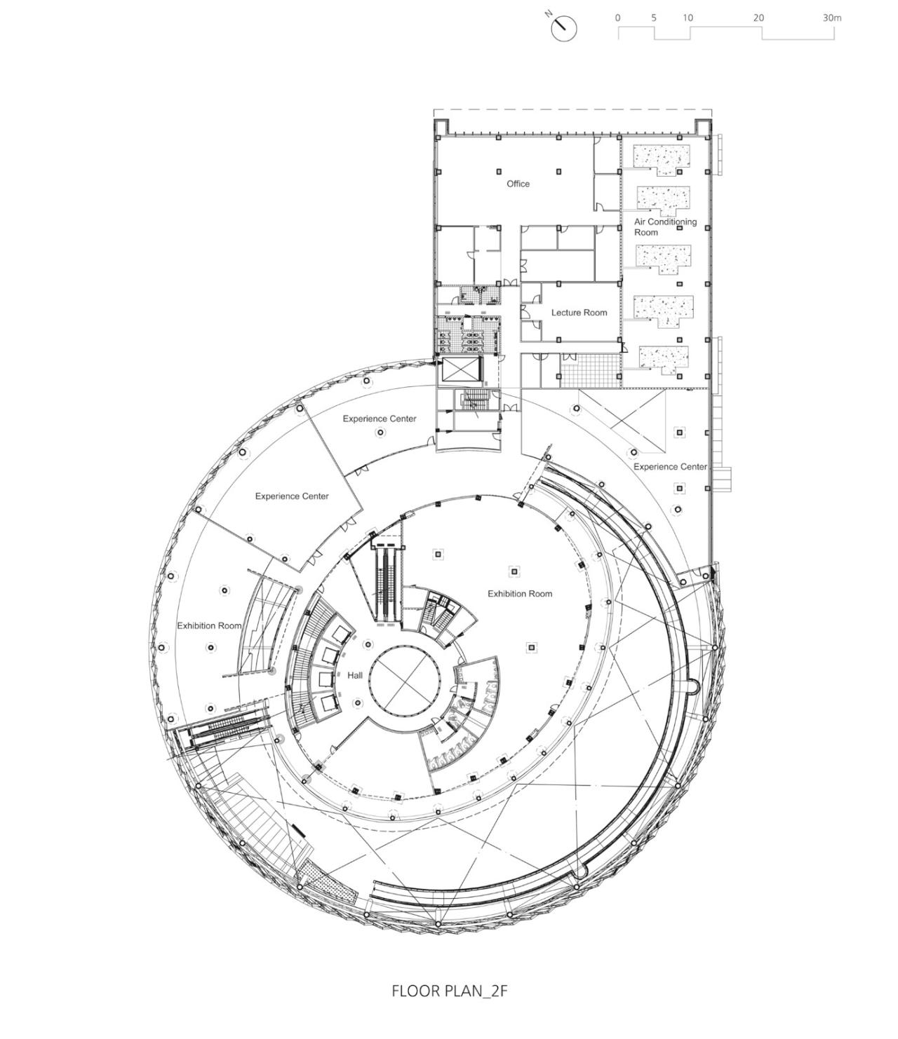 BIM建筑|地面‘涡轮机’，韩国国立航空博物馆 / Haeahn Architecture