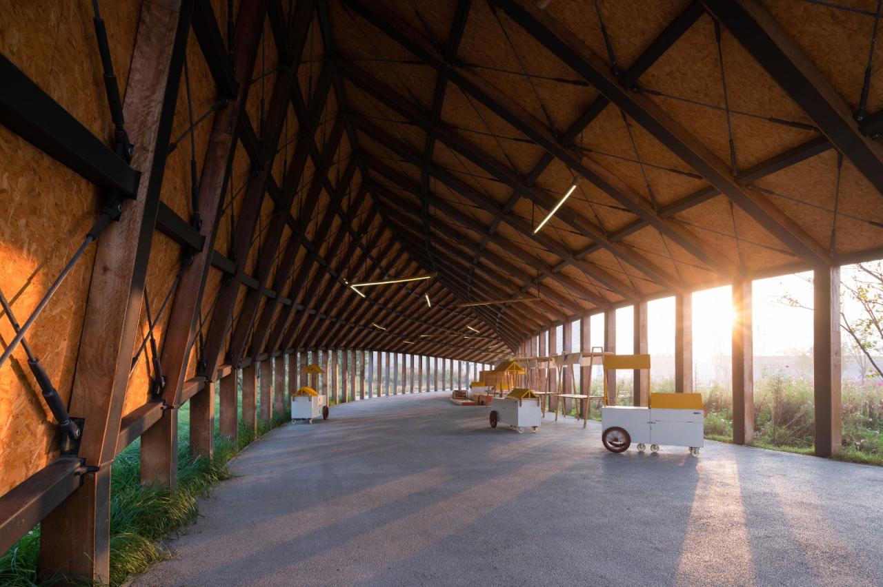 BIM建筑|田岗知行村：新农人的门户 / 袈蓝建筑