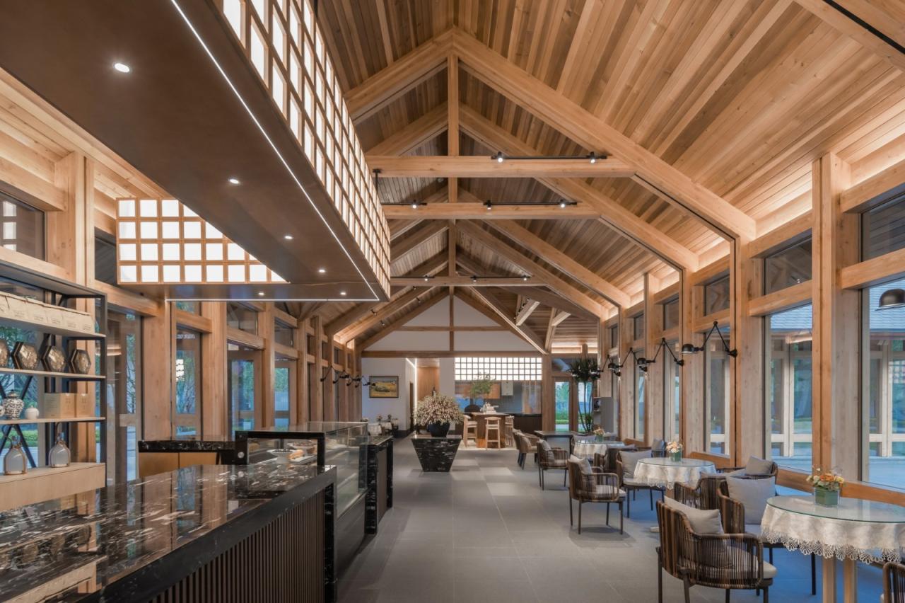 BIM建筑|谦逊朴实，但精工细琢的“暖建筑”：大地国际生命科学园咖啡厅 / 隽执科技