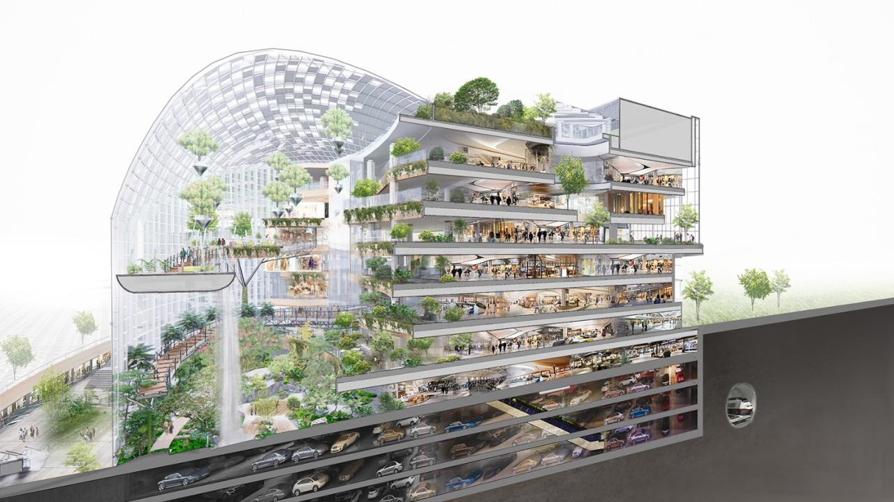 BIM建筑|香港置地重庆光环The Ring购物公园 / PHA湃昂