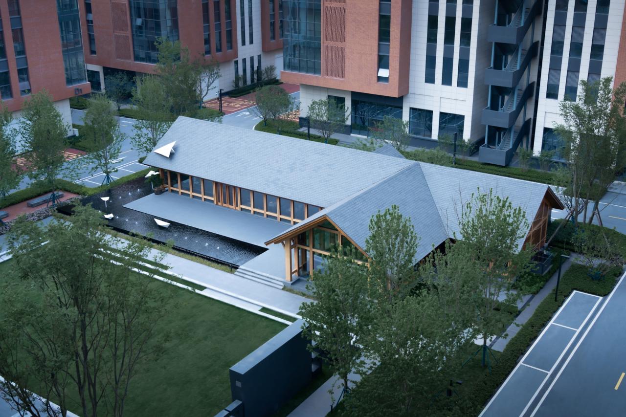 BIM建筑|谦逊朴实，但精工细琢的“暖建筑”：大地国际生命科学园咖啡厅 / 隽执科技