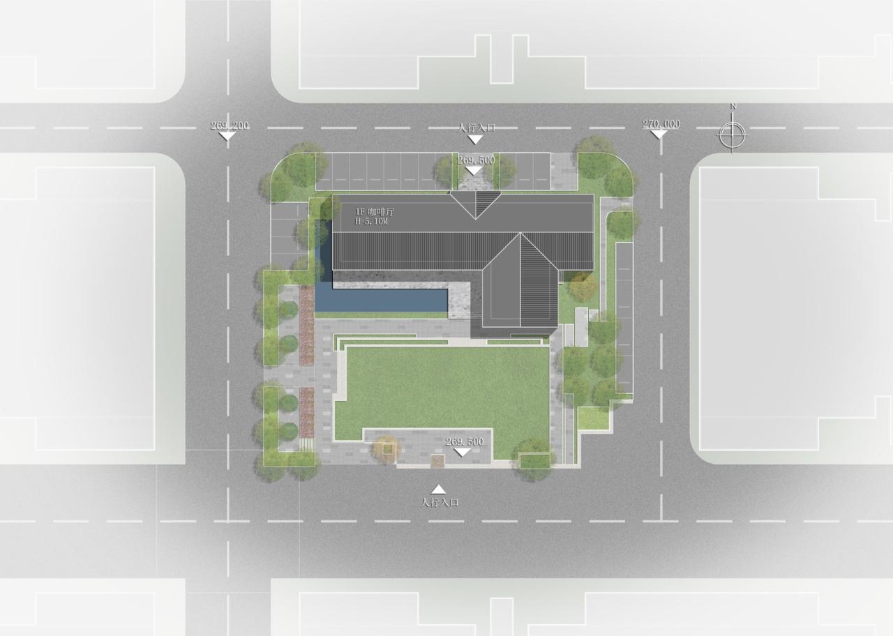 BIM建筑|谦逊朴实，但精工细琢的“暖建筑”：大地国际生命科学园咖啡厅 / 隽执科技