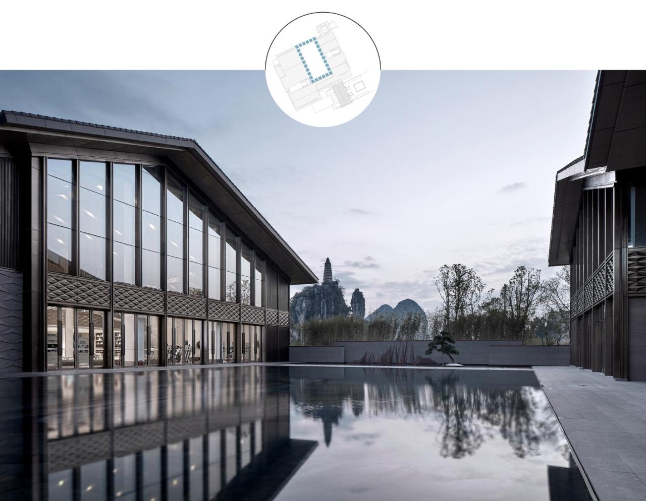 BIM建筑|山水间的“负空间”营造 ——漓江文化旅游度假区塔山会馆 / UA尤安设计