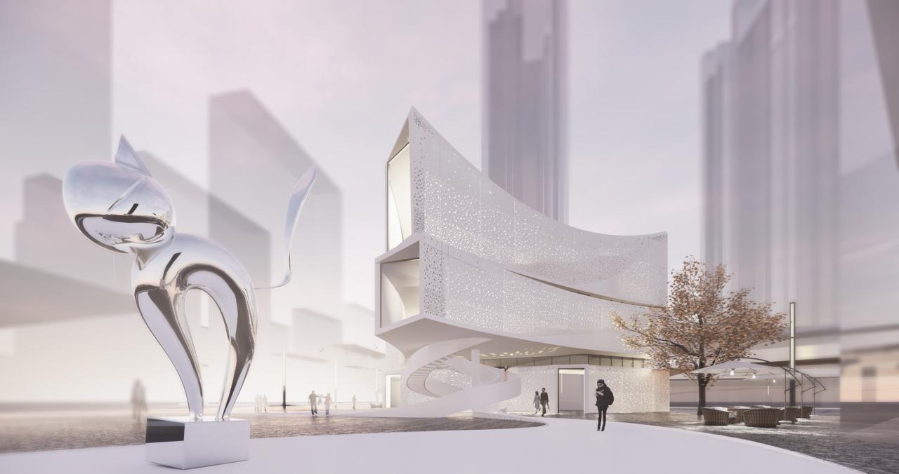 BIM建筑|以可感知温度充盈场所空间：徐州三盛·中城展示中心 / UA尤安设计