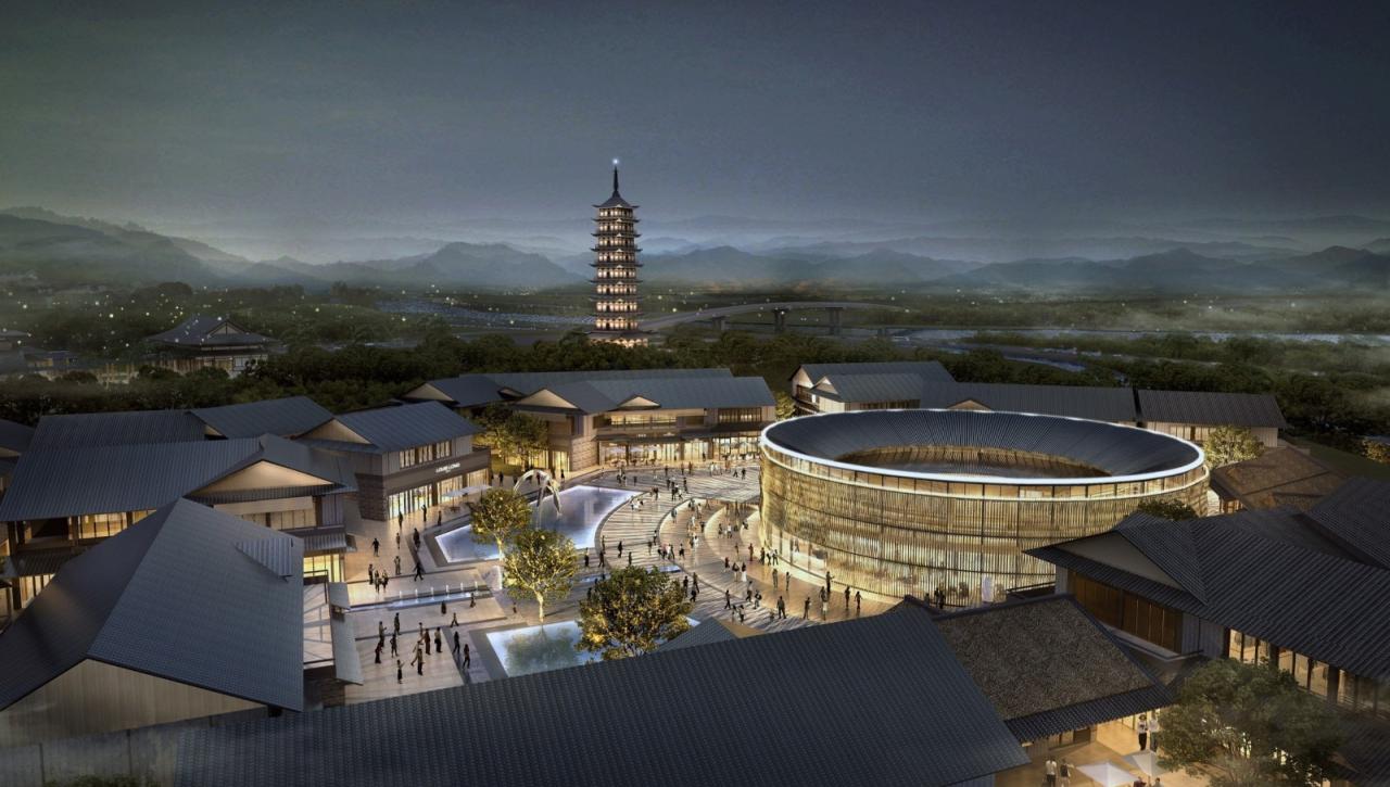 BIM建筑|生活化的轻禅设计: 靖安绿地明镜湾文旅小镇 / UA尤安设计