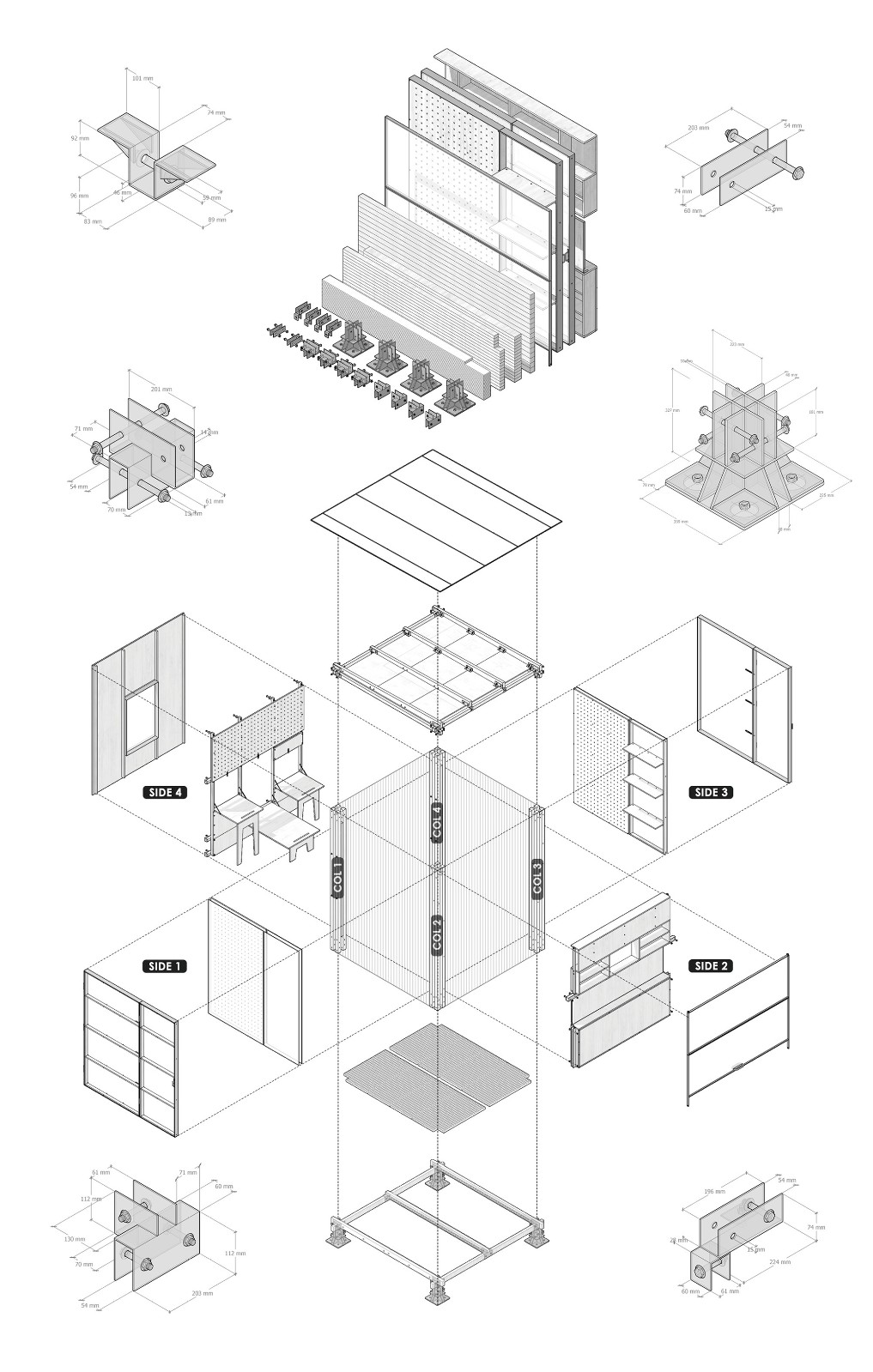 BIM建筑|乡村振兴流动工作舱——新型竹构空间装置 / 南京大学建筑与城市规划学院