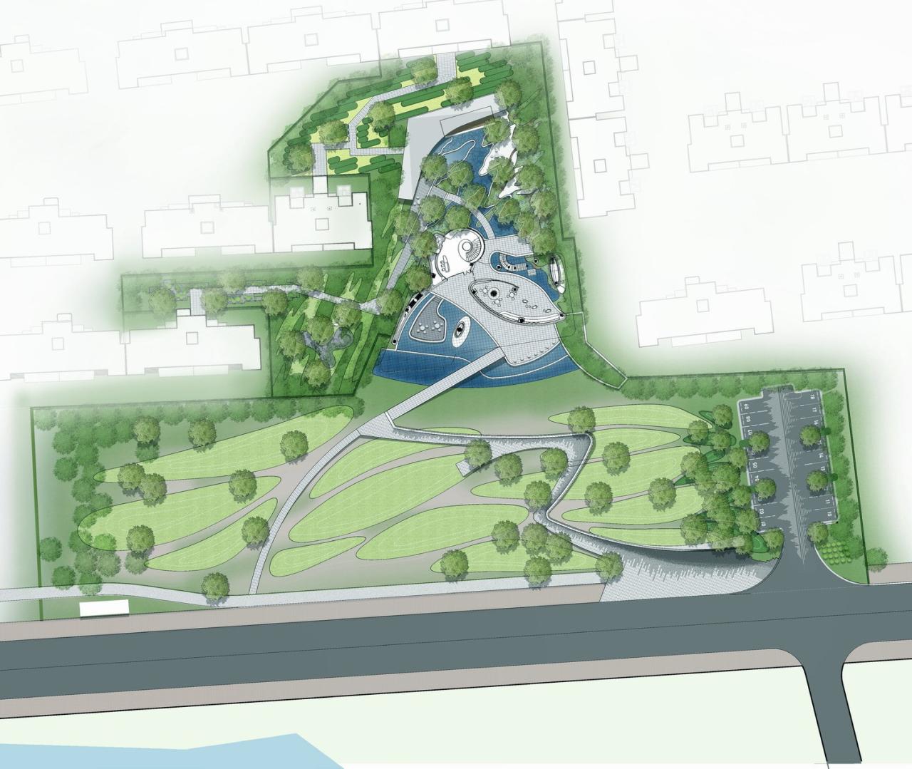 BIM建筑|漂浮艺居 舟泊烟渚：成都首开金地 • 鹭鸣北湖 / 成执设计