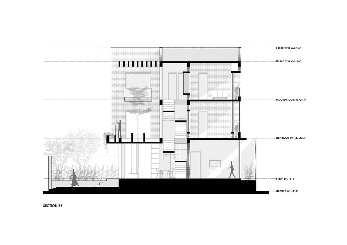 BIM建筑|漂浮庭院住宅 / TRAANSPACE