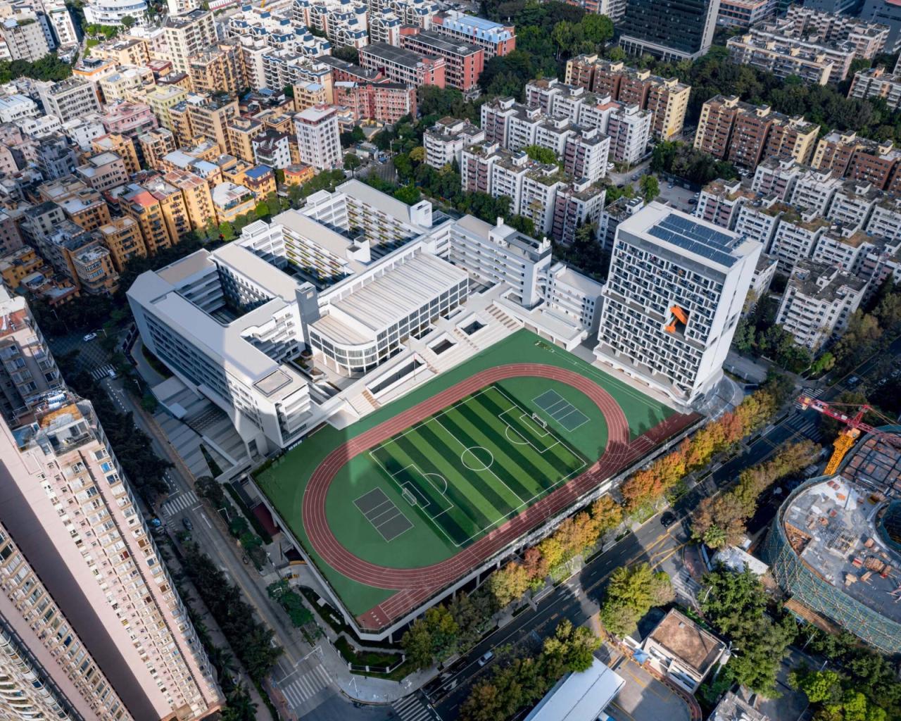 BIM建筑|链接与重塑：深圳南山麒麟中学改扩建工程 / 元本体工作室