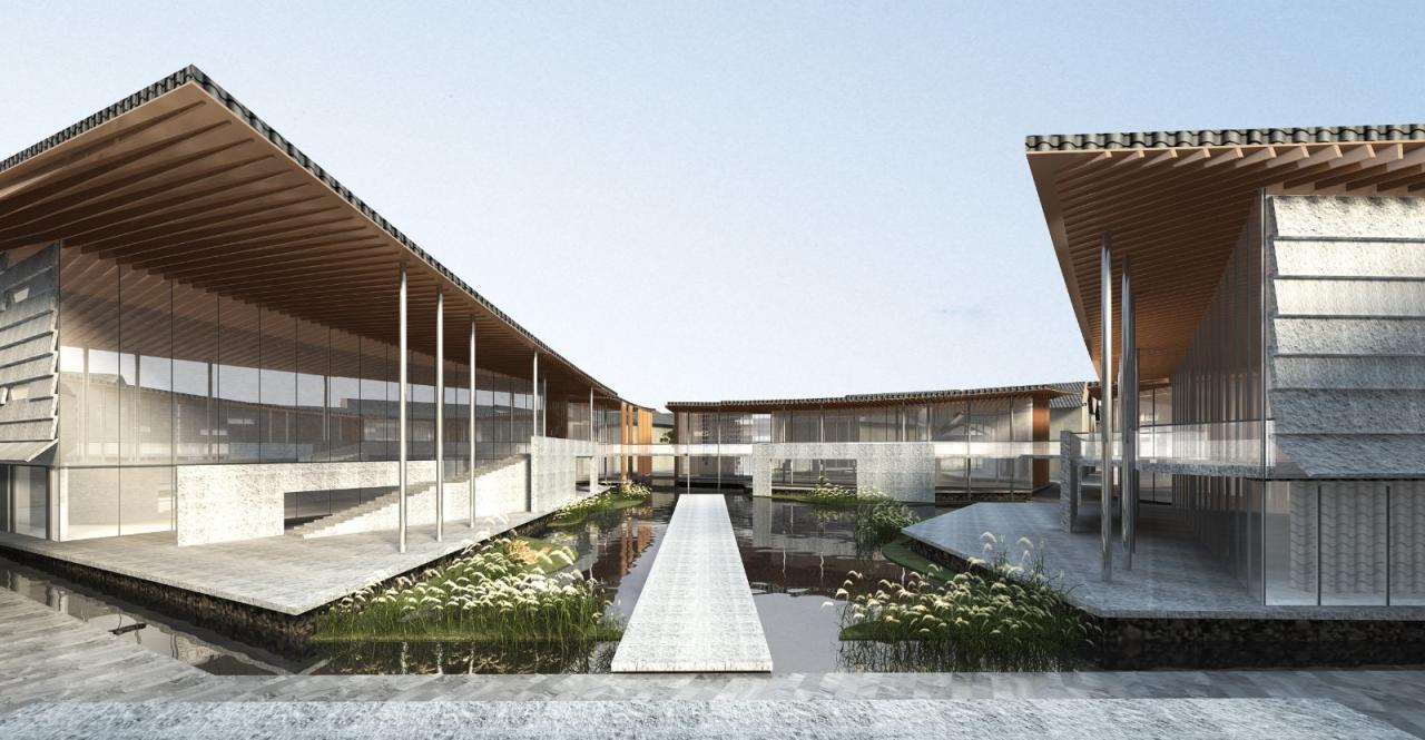 BIM建筑|生活化的轻禅设计: 靖安绿地明镜湾文旅小镇 / UA尤安设计