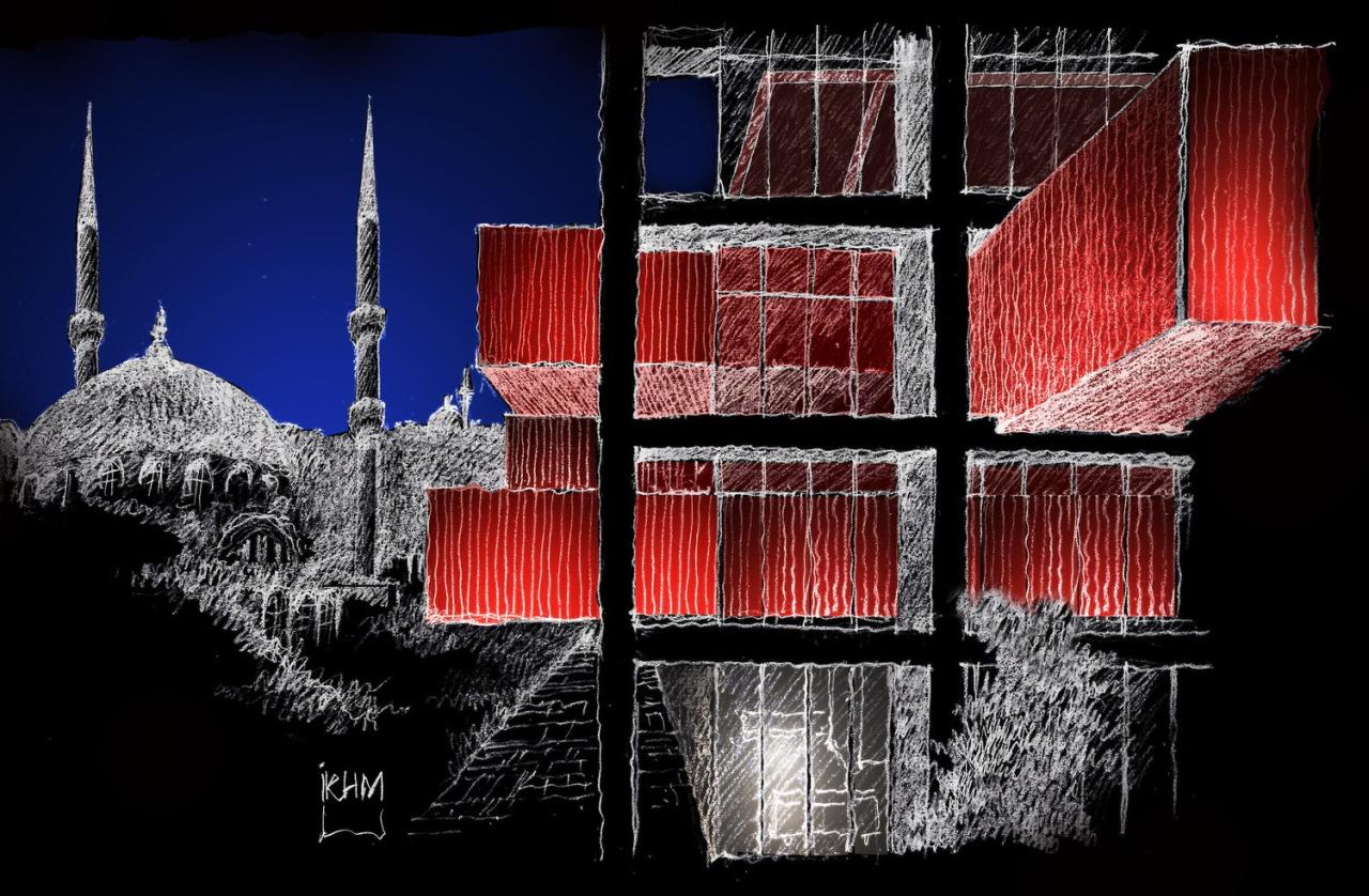 BIM建筑|冲出混凝土框架的盒子，伊斯坦布尔绘画与雕塑美术馆 / EAA - Emre Arolat Architecture