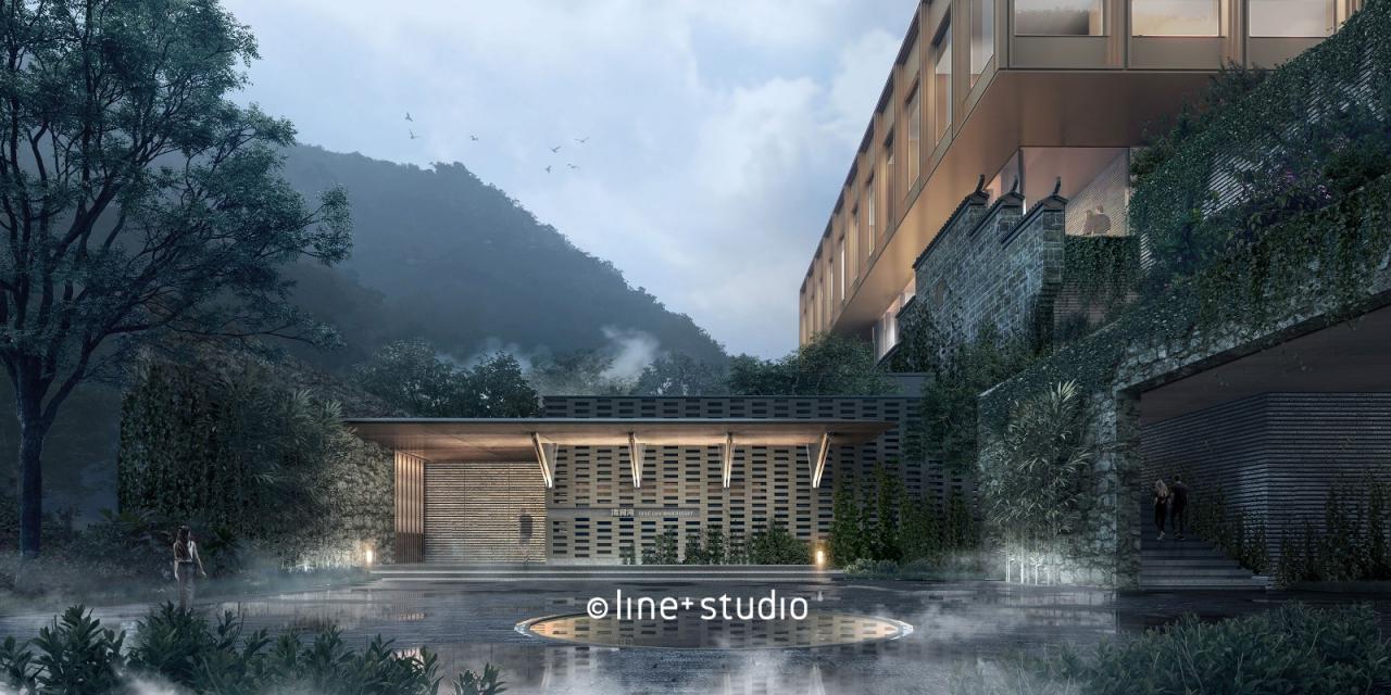 BIM建筑|海华浦江樾溪里度假酒店 / 孟凡浩-line+建筑事务所