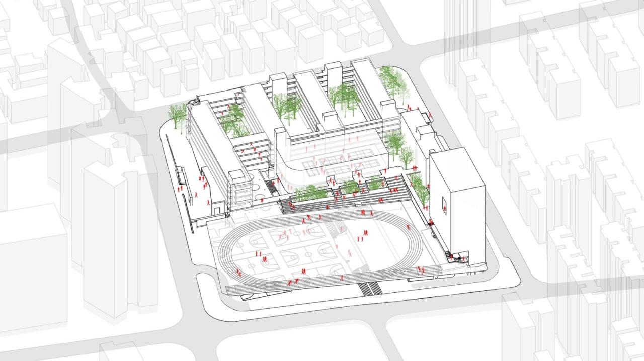 BIM建筑|链接与重塑：深圳南山麒麟中学改扩建工程 / 元本体工作室