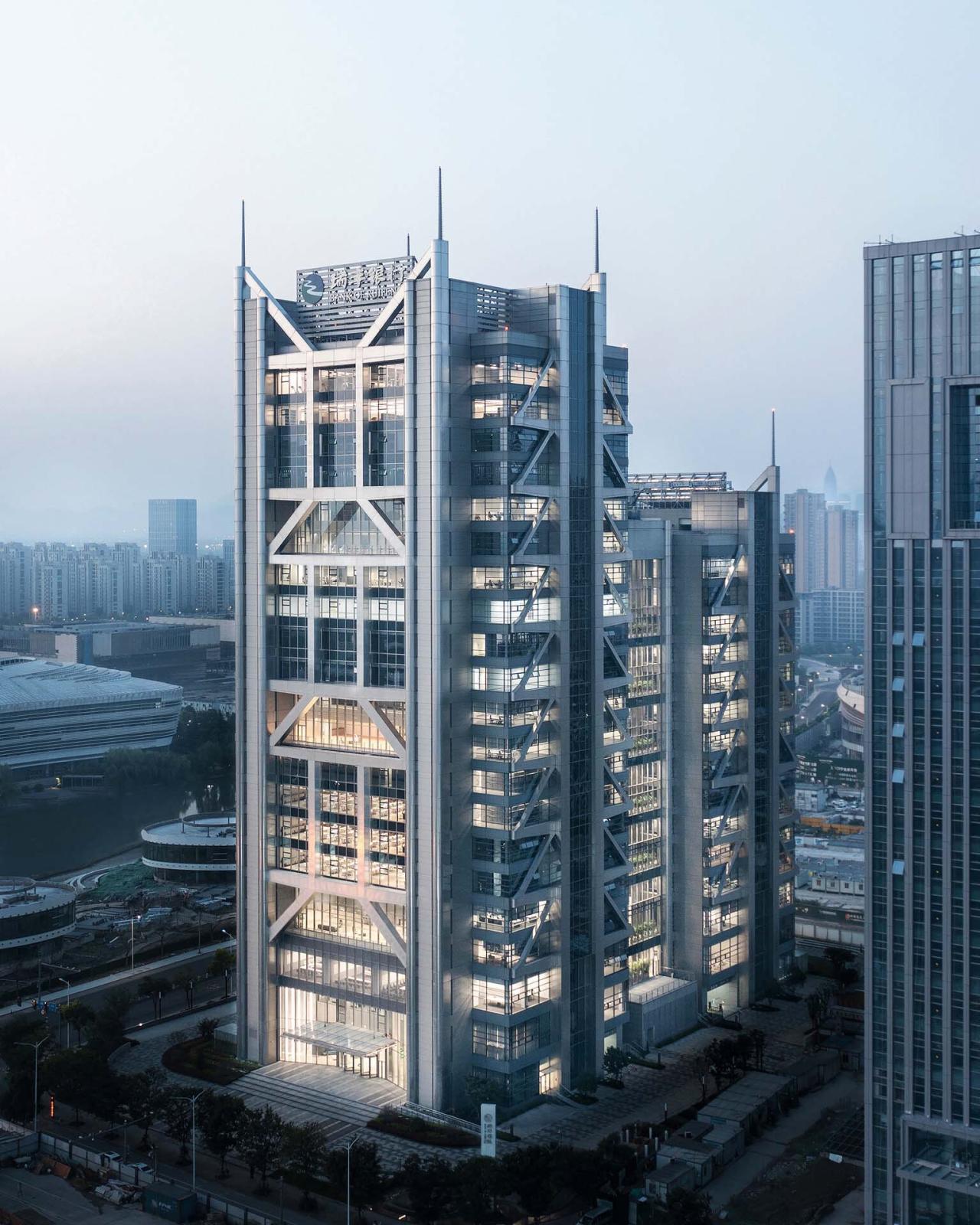 BIM建筑|双擎大厦：瑞丰数字金融中心 / UUA建筑师事务所