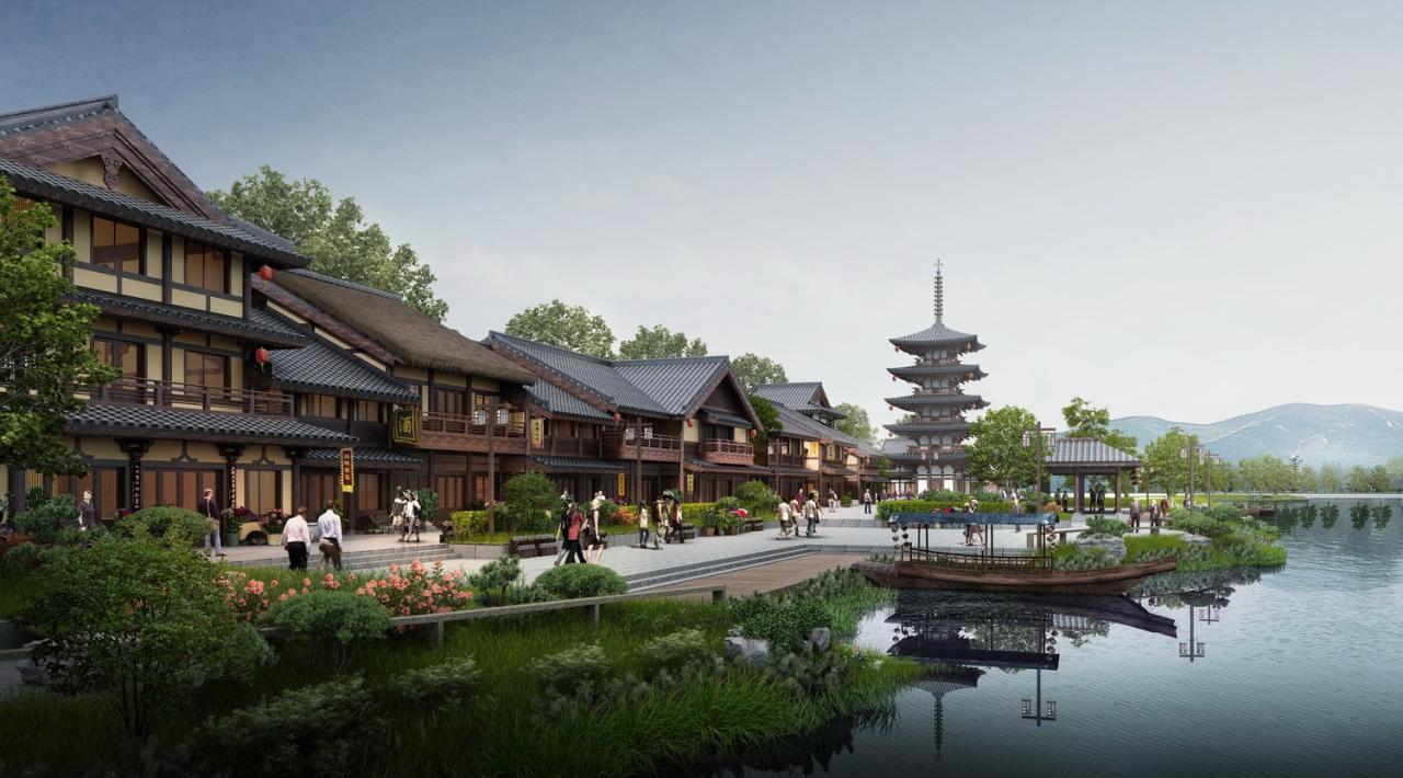 BIM建筑|现代视角下的新唐风演绎：长春世茂莲花山文旅小镇 / UA尤安设计