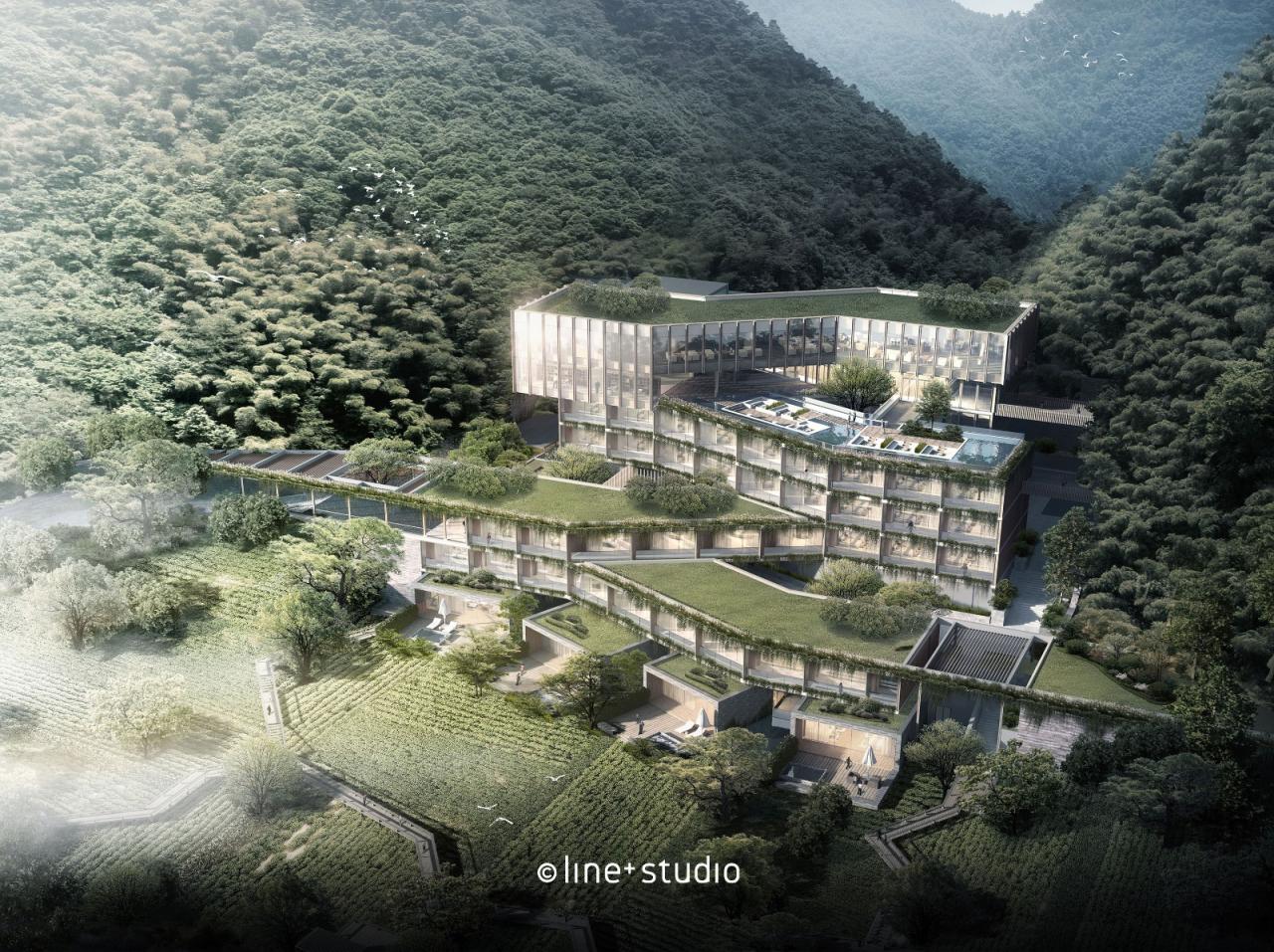 BIM建筑|海华浦江樾溪里度假酒店 / 孟凡浩-line+建筑事务所