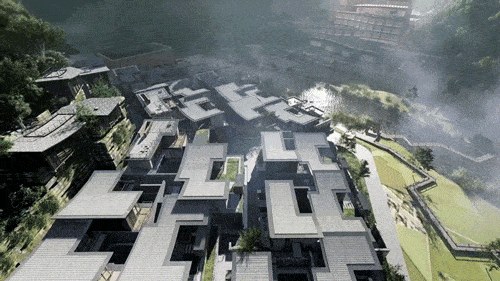 BIM建筑|海华浦江樾溪里度假酒店 / 孟凡浩-line+建筑事务所