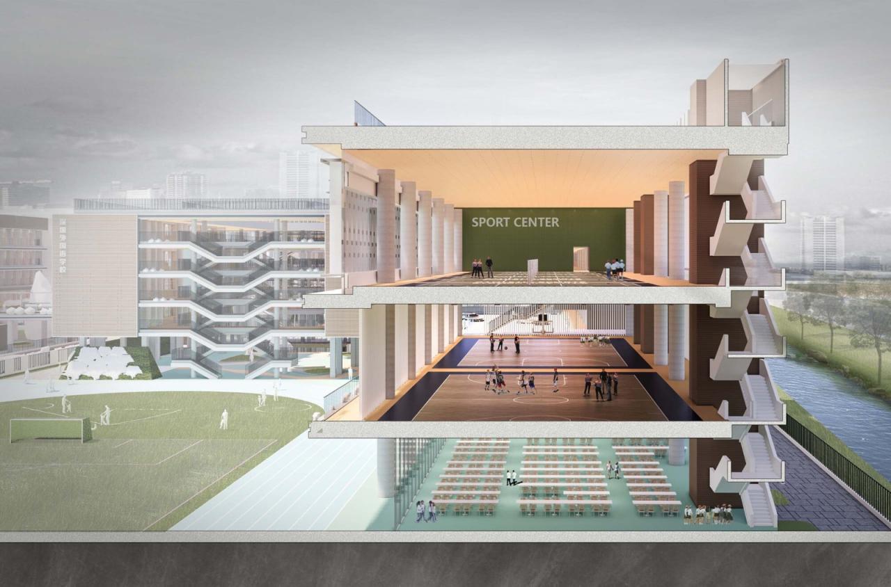 BIM建筑|深圳外国语学校宝安学校 / 华阳国际设计集团