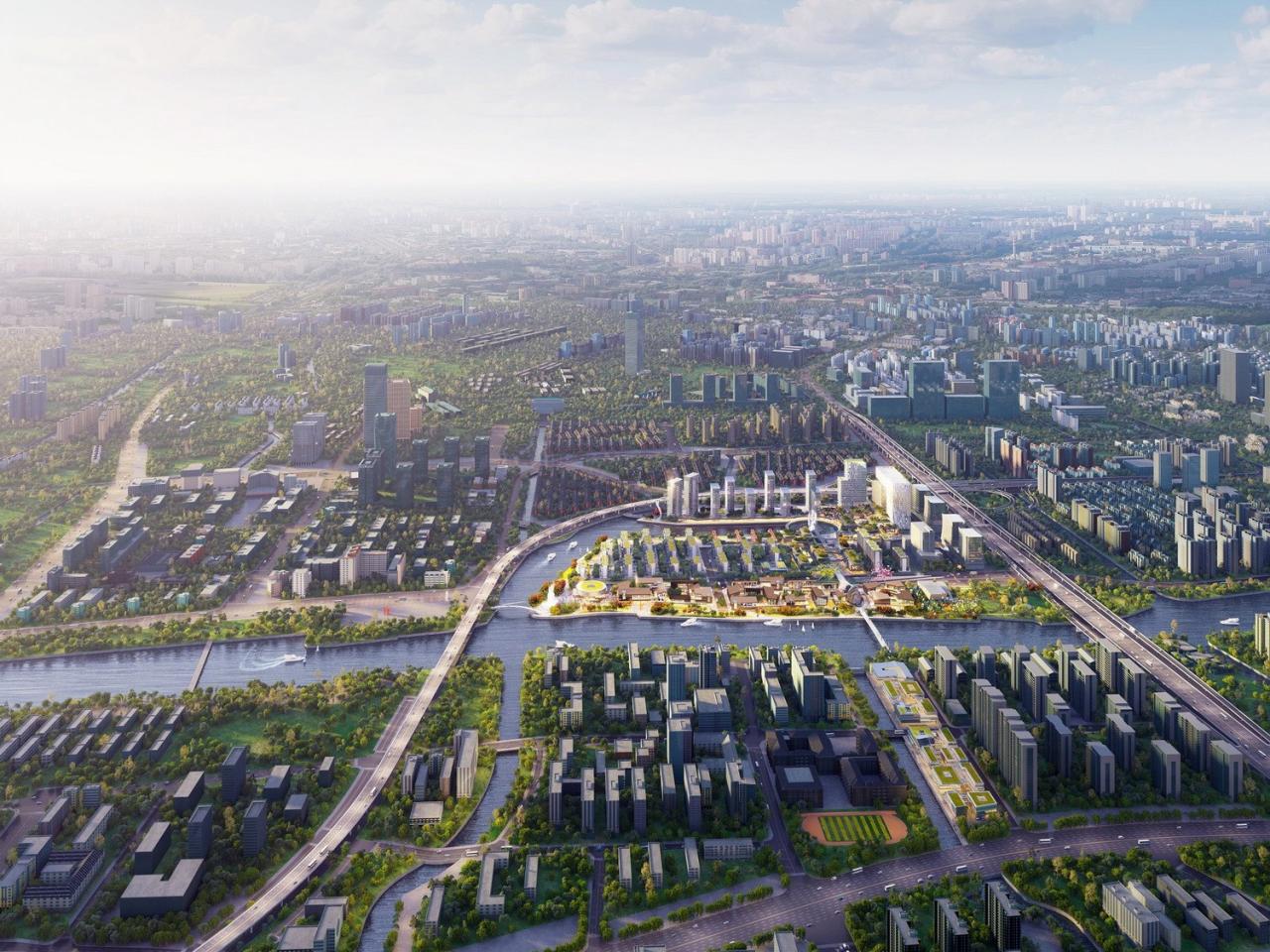 BIM建筑|现代园林：杭州运河湾国际旅游休闲综合体 / Aedas