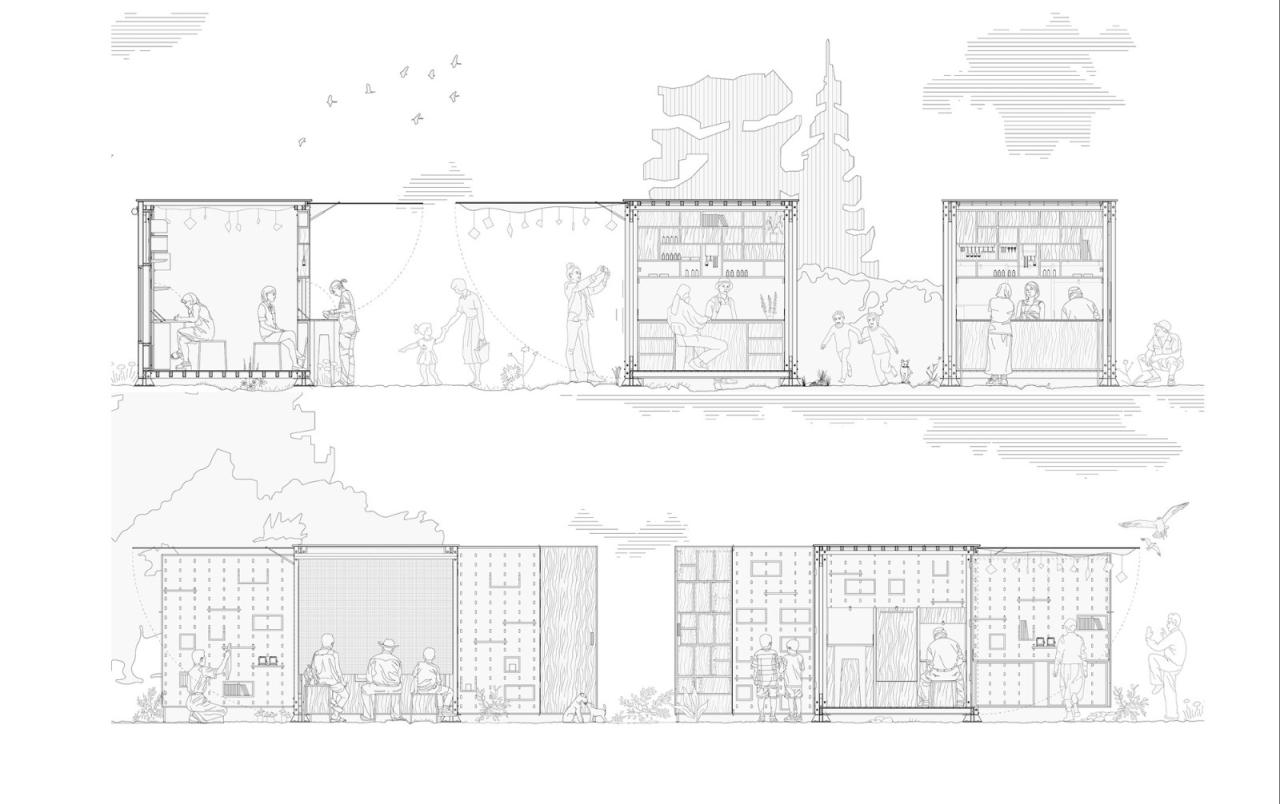 BIM建筑|乡村振兴流动工作舱——新型竹构空间装置 / 南京大学建筑与城市规划学院
