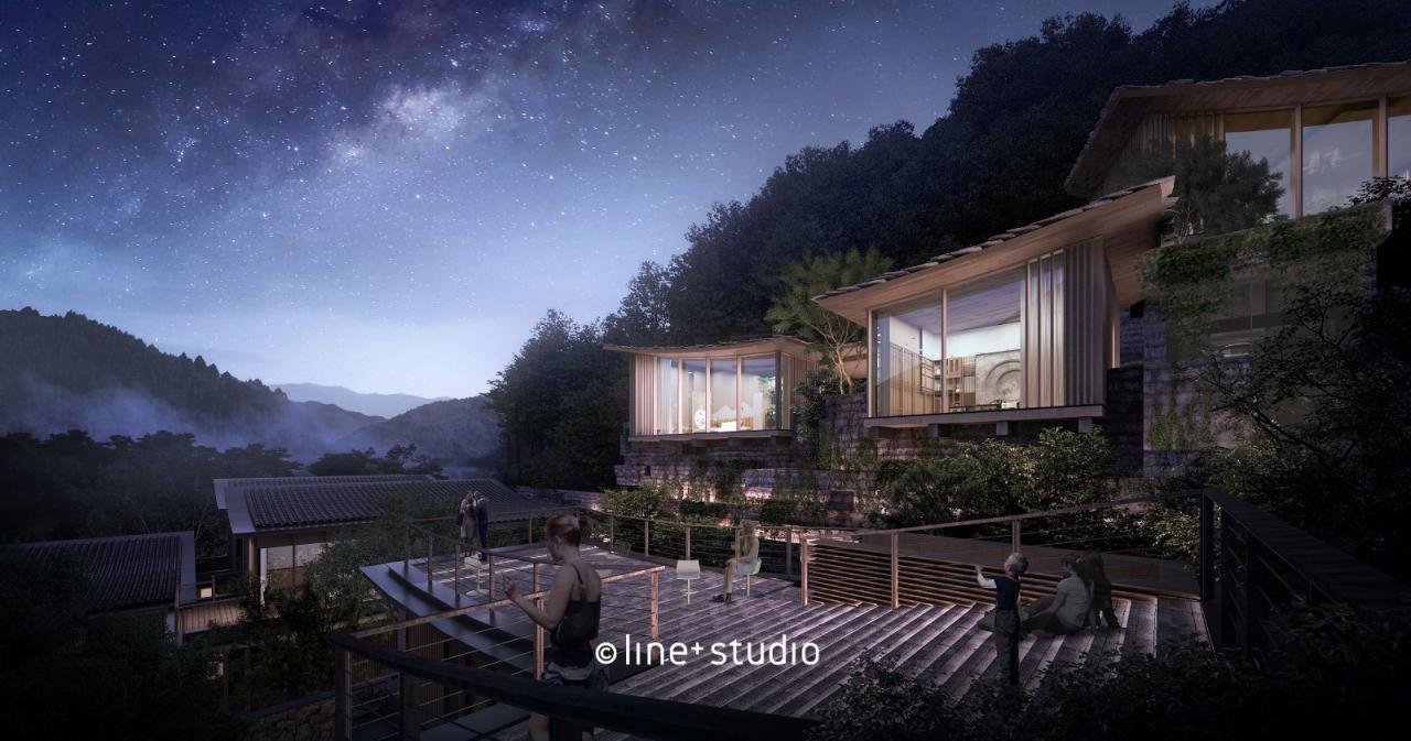 BIM建筑|海华浦江樾溪里度假酒店 / 孟凡浩-line+建筑事务所